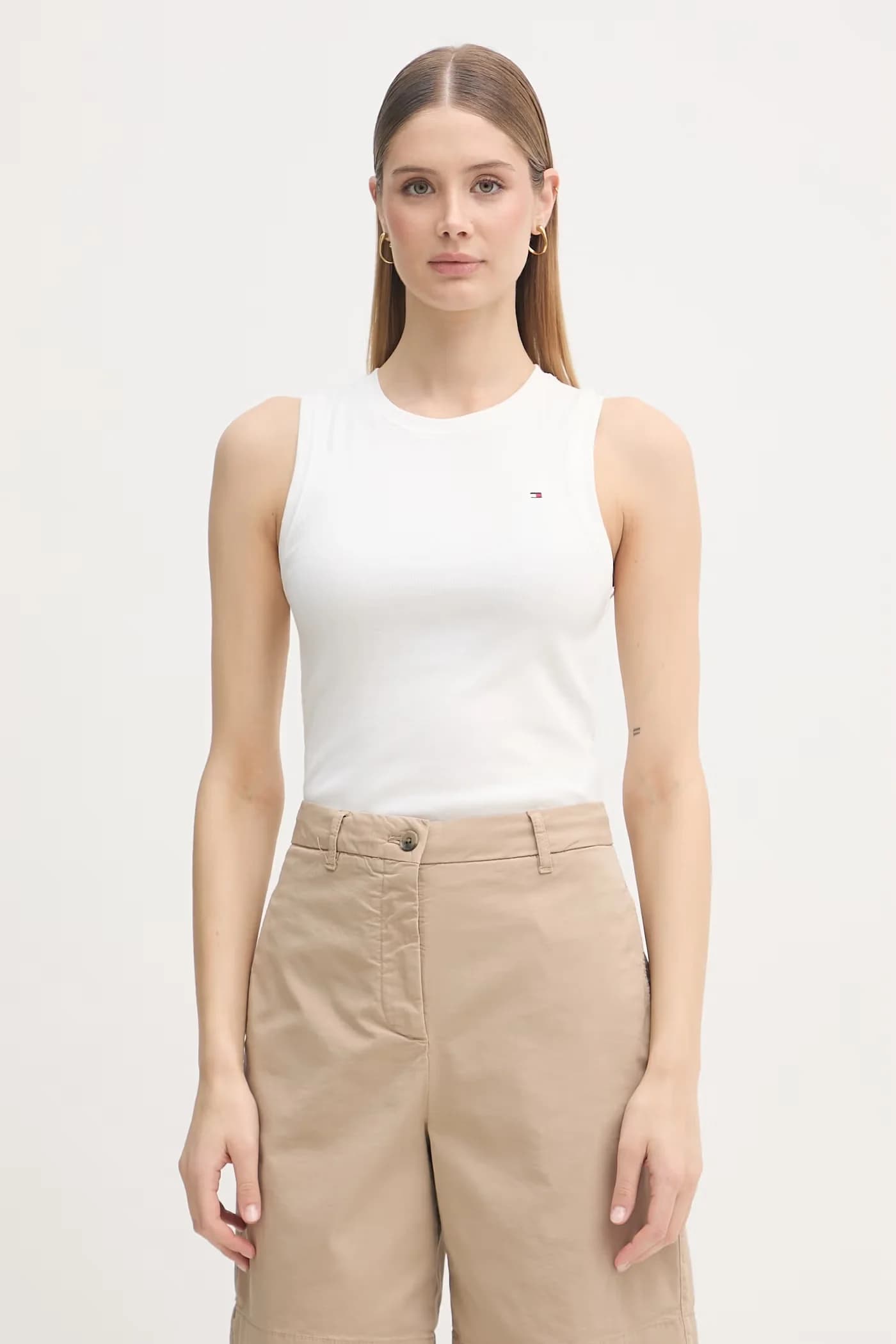 Женский хлопковый топ белый для женщин