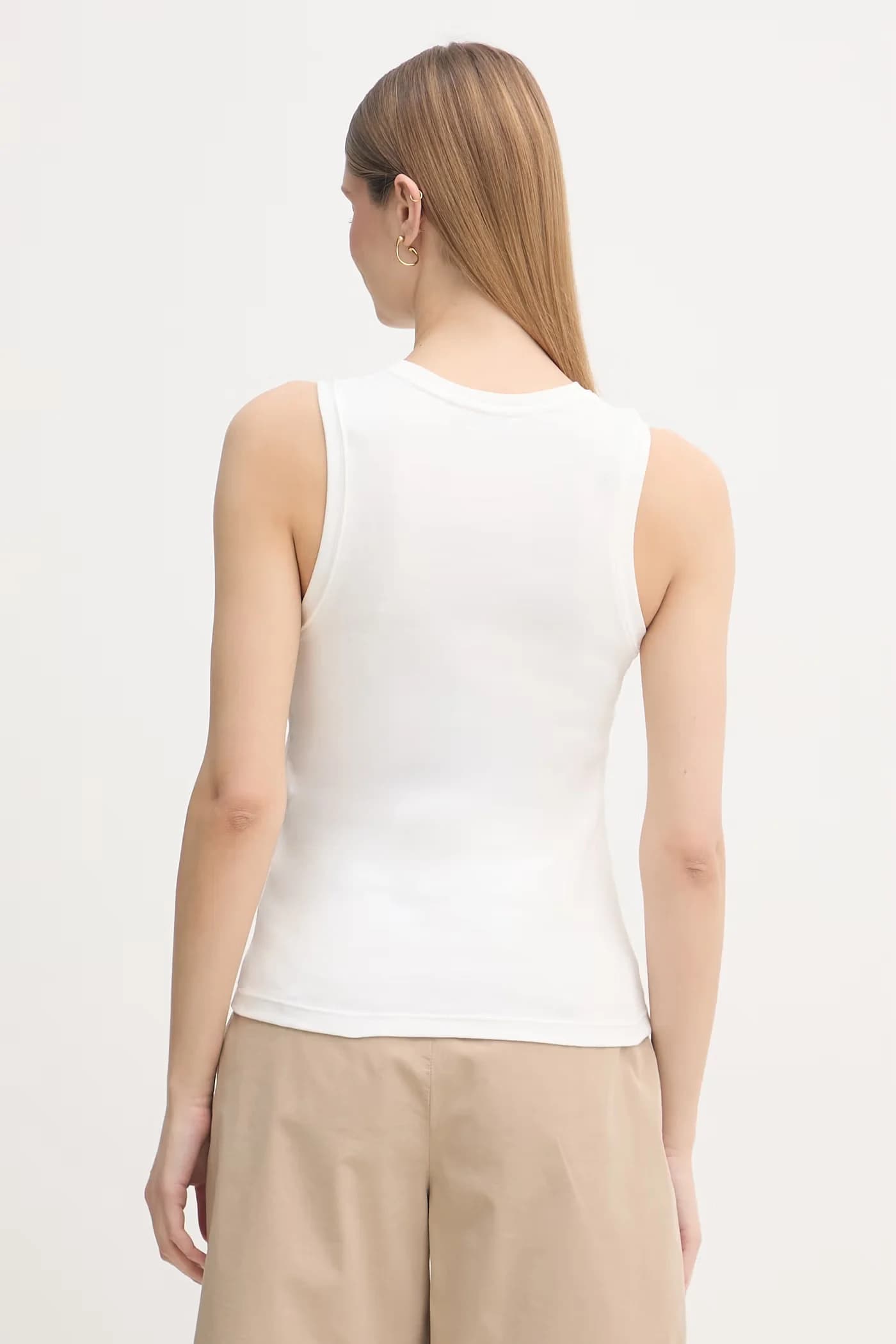 Женский хлопковый топ белый для женщин - фото 3