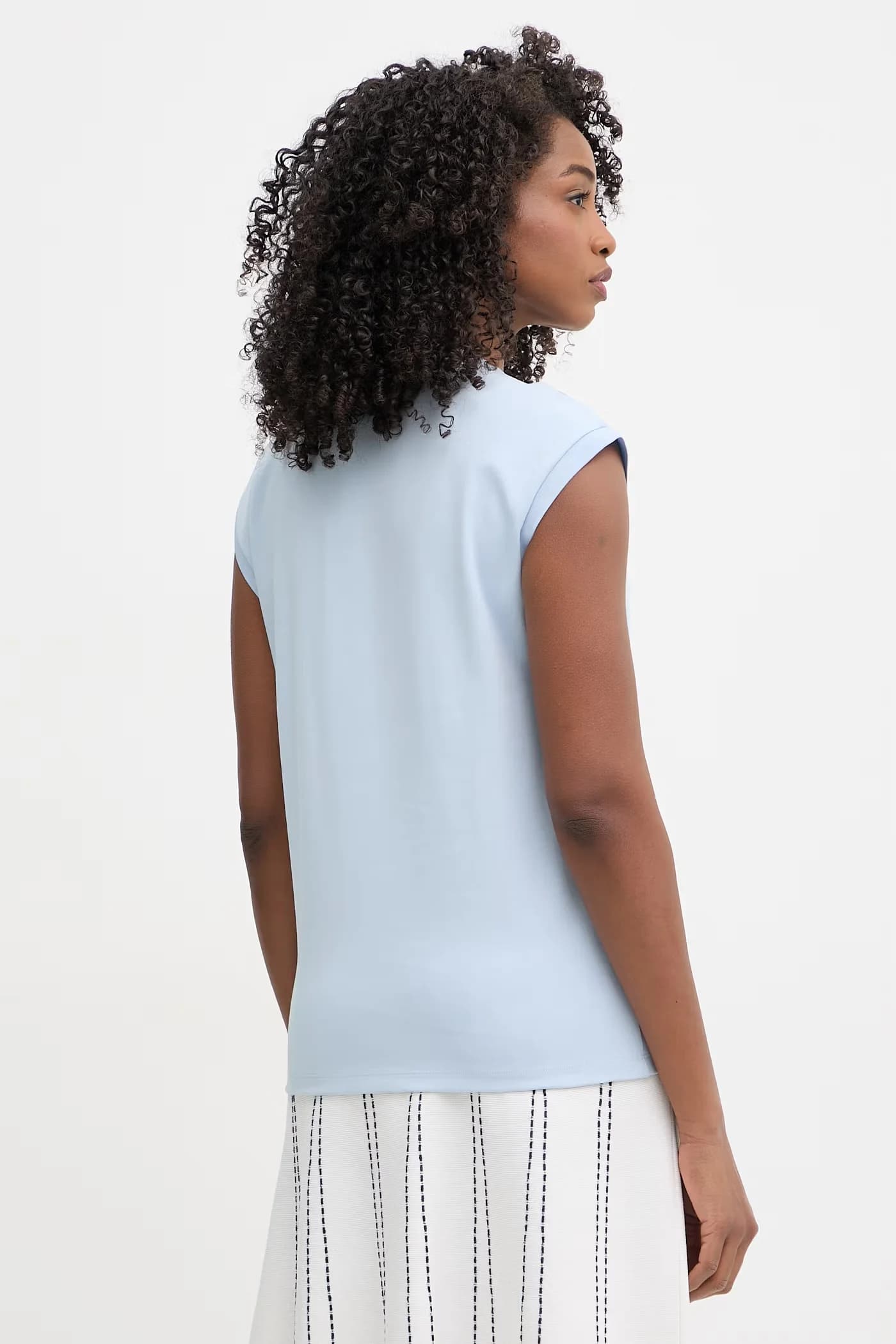 Женский хлопковый топ бирюзовый для женщин - фото 3