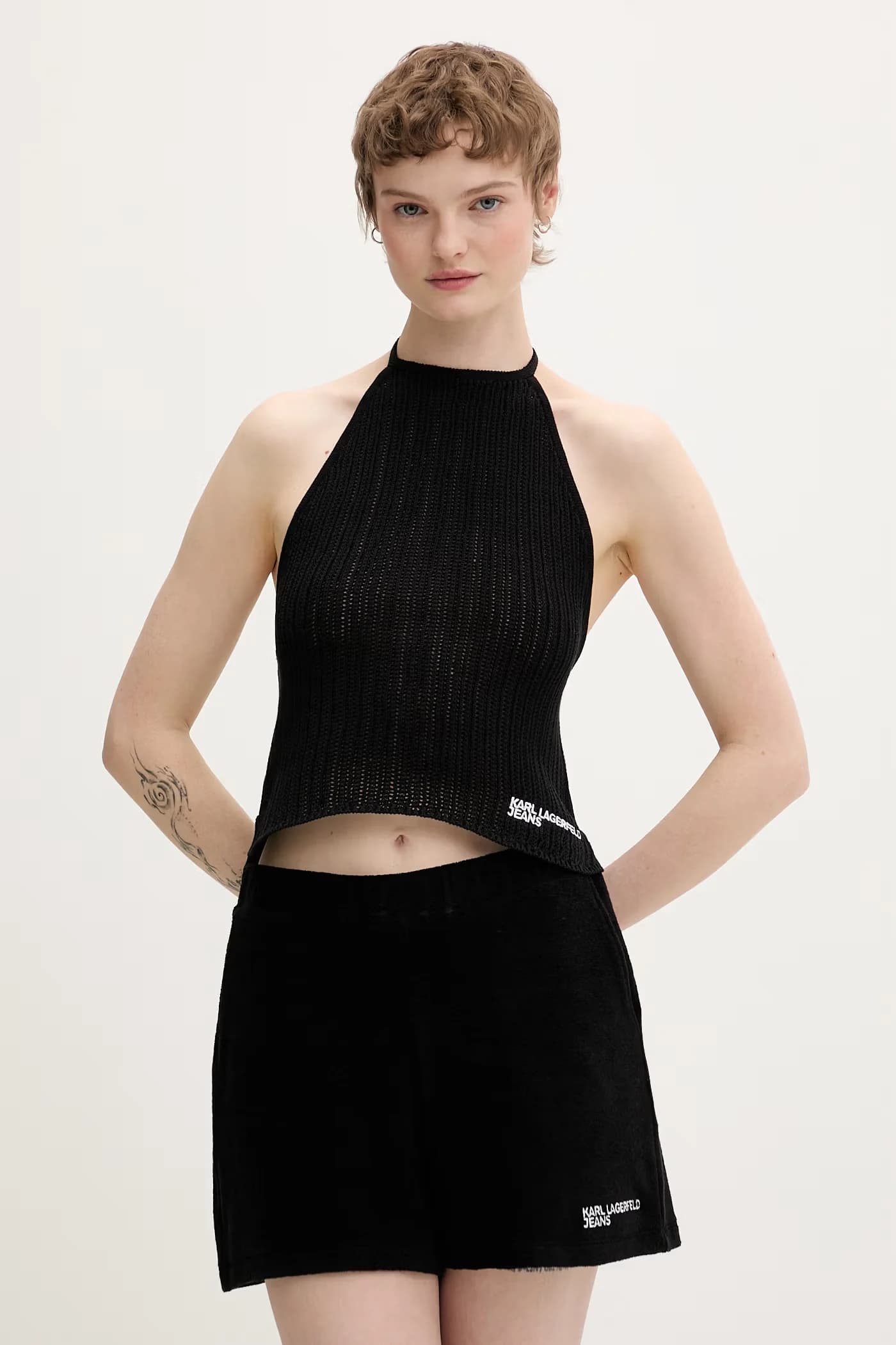 Женский хлопковый топ черный для женщин