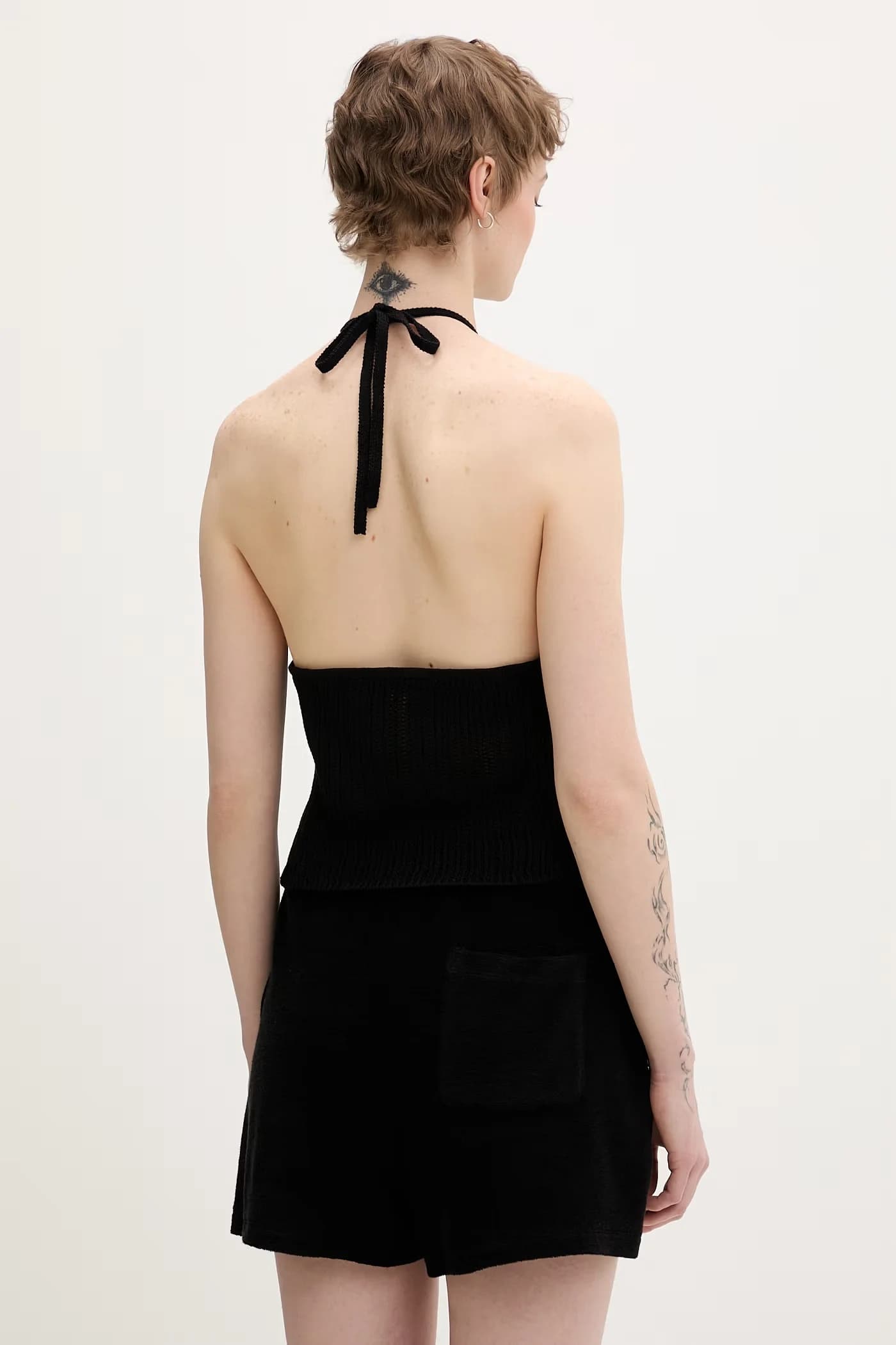 Женский хлопковый топ черный для женщин - фото 3