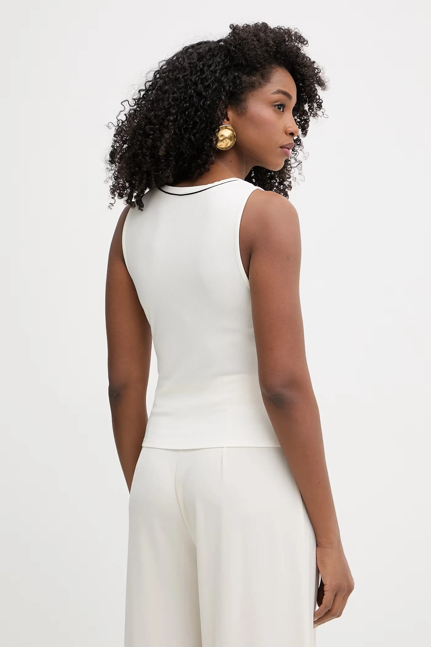 Женский топ из вискозы бежевый для женщин - фото 3