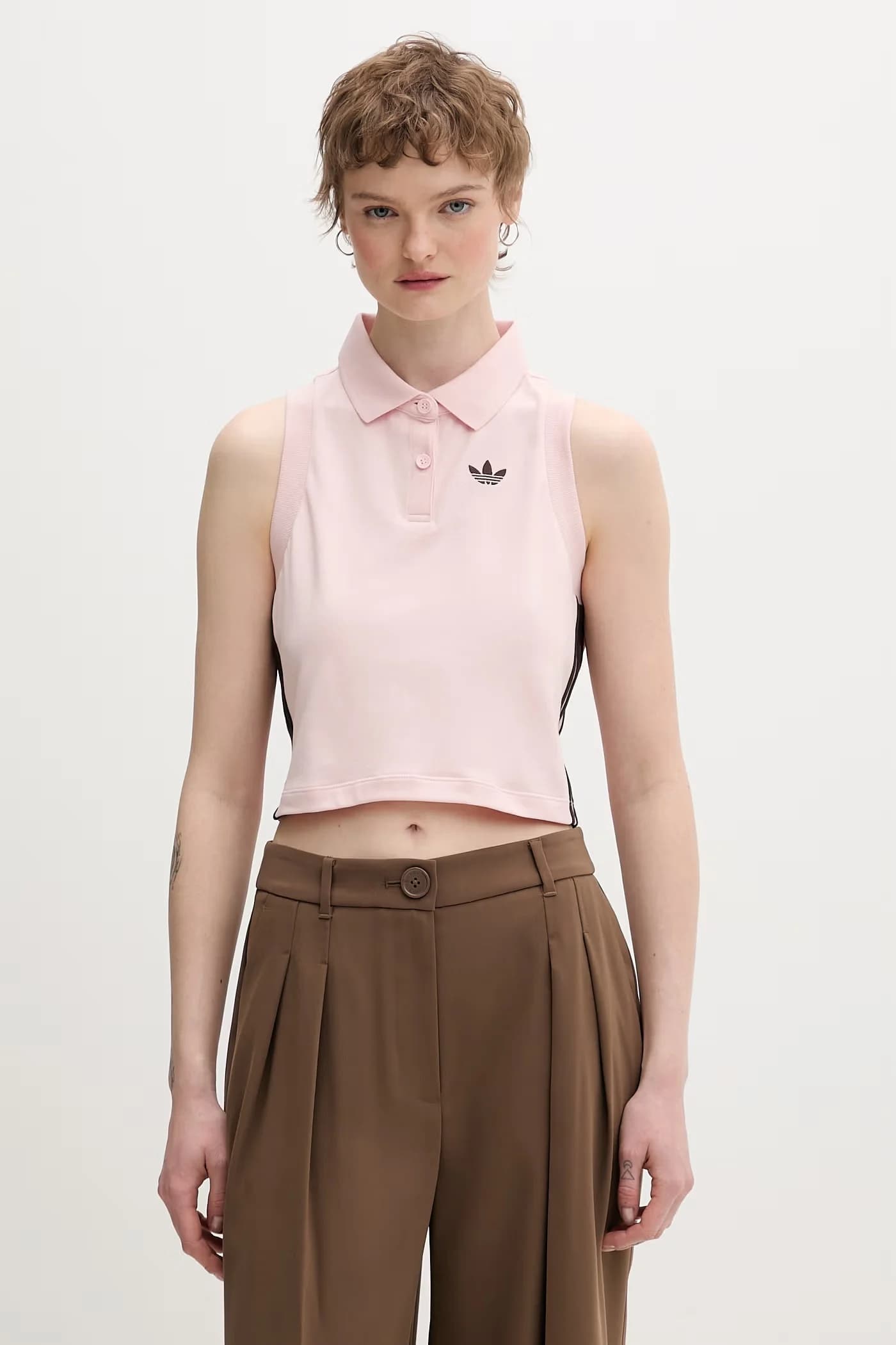 Женский хлопковый топ с эластаном розовый для женщин