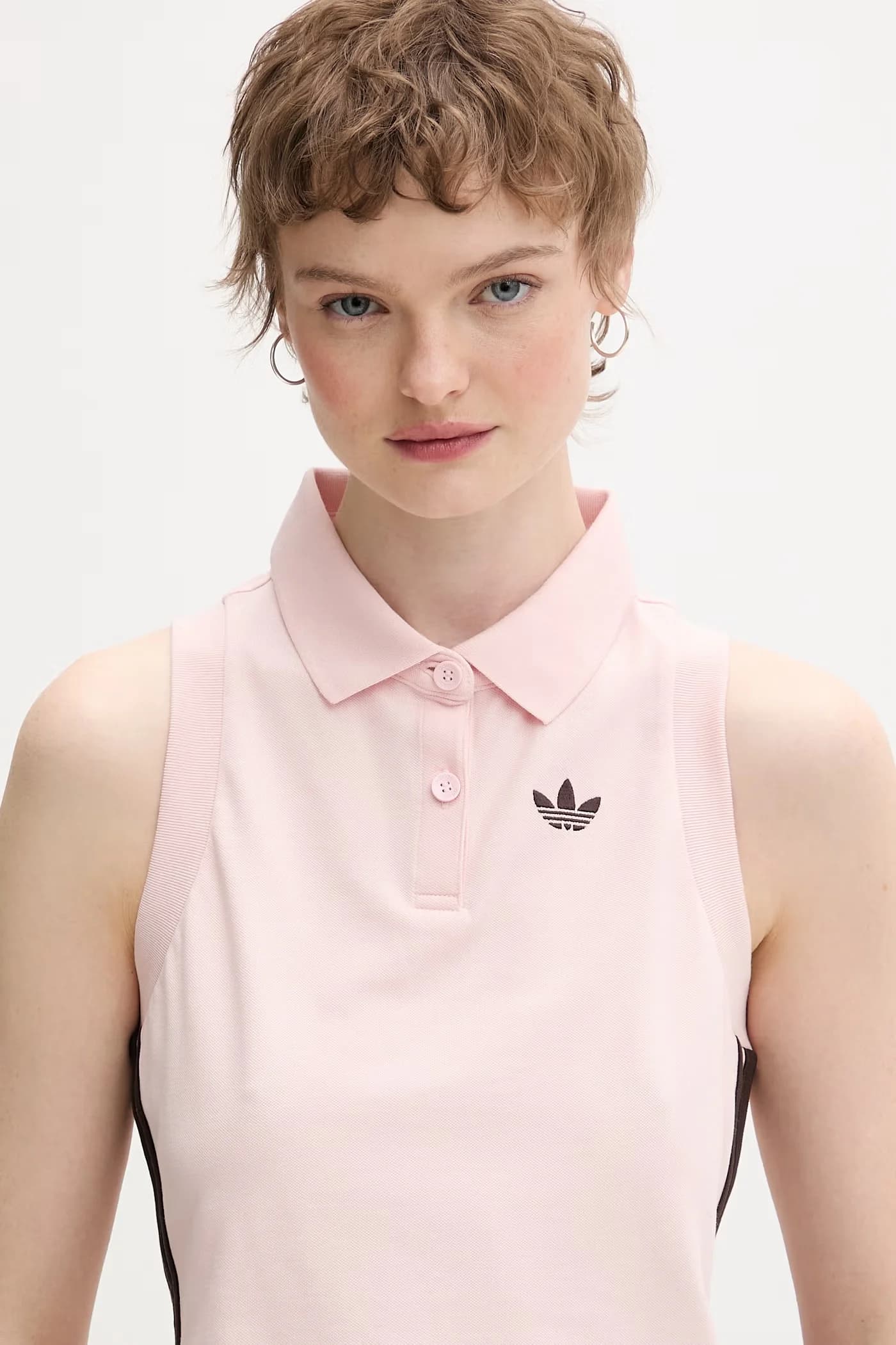 Женский хлопковый топ с эластаном розовый для женщин - фото 4