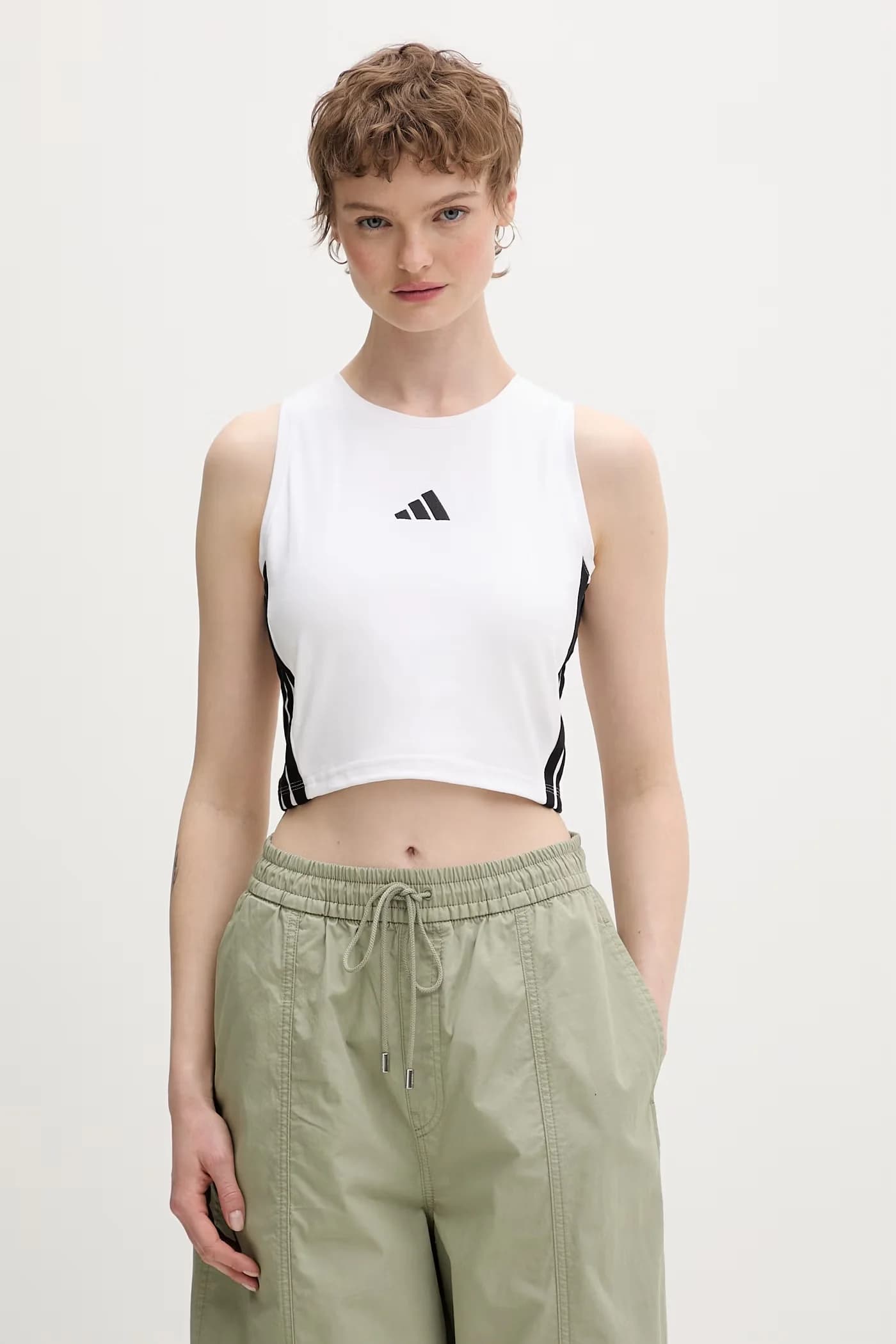 Женский укороченный топ Essentials из хлопка с эластаном