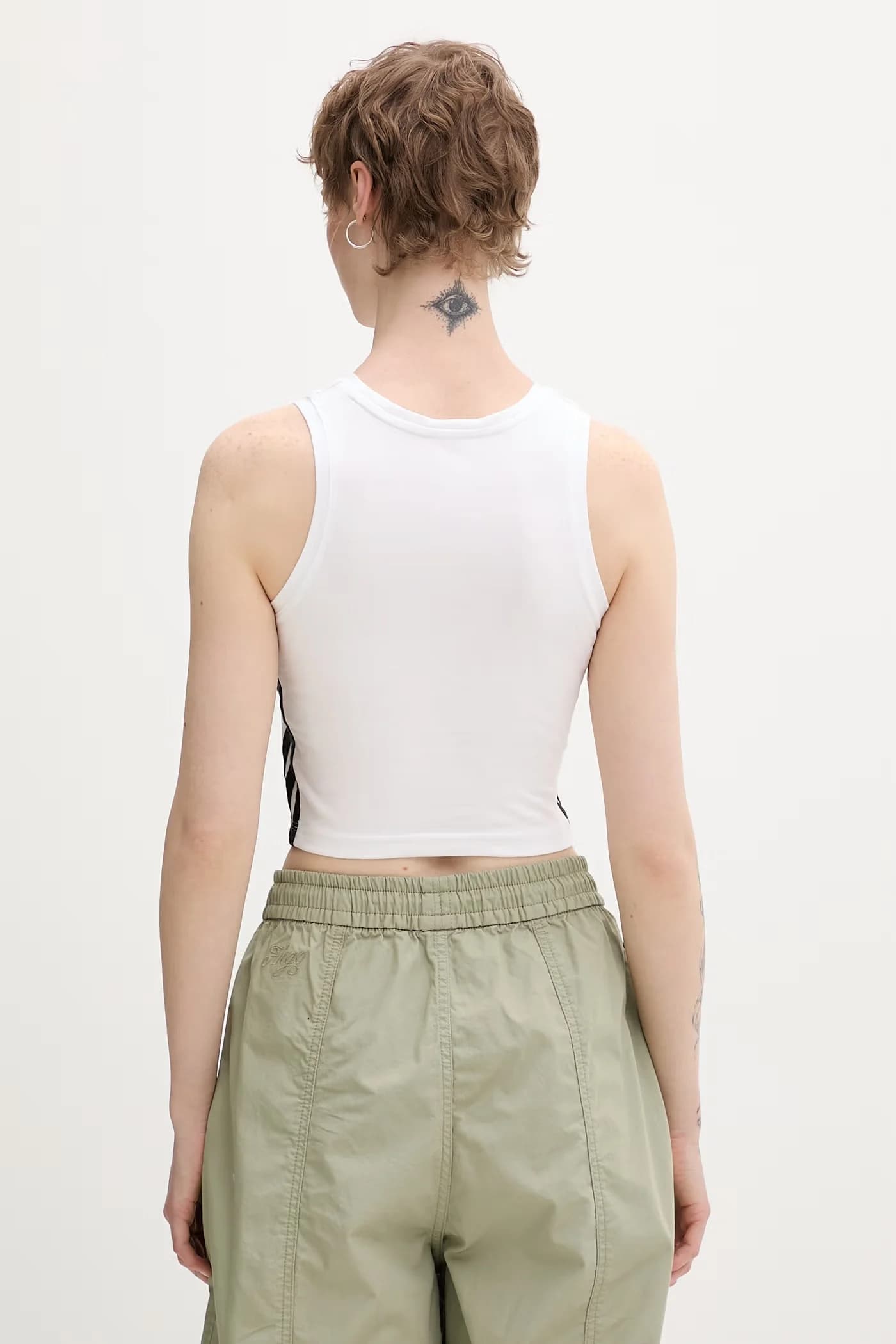 Женский укороченный топ Essentials из хлопка с эластаном - фото 3