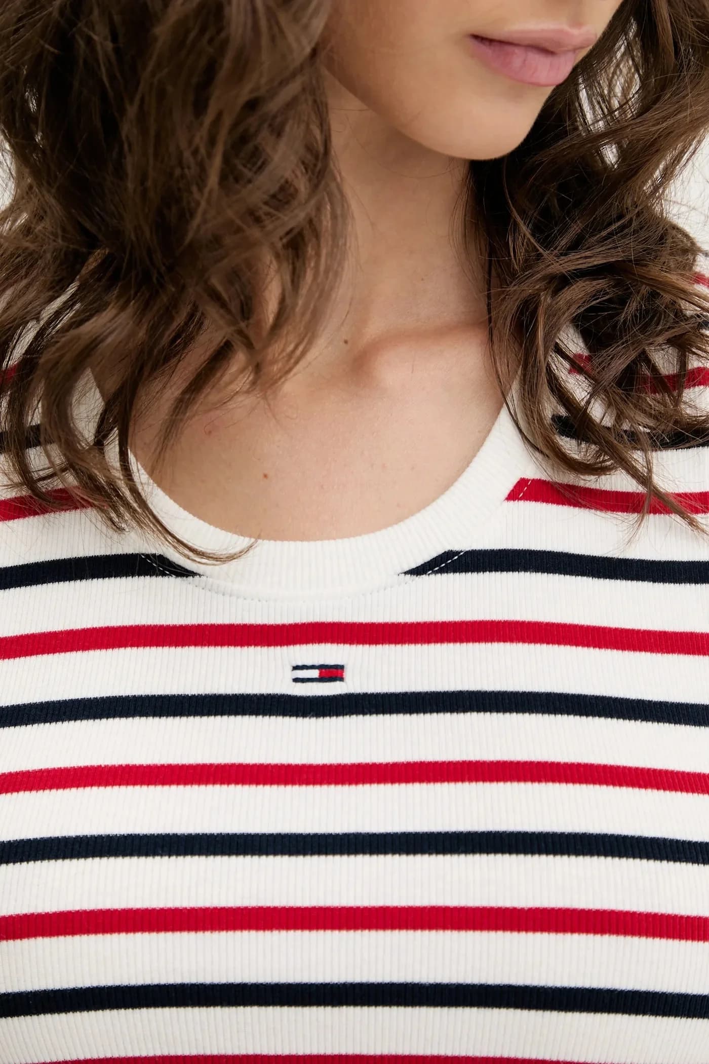 Хлопковый топ с эластаном белый для женщин - фото 5