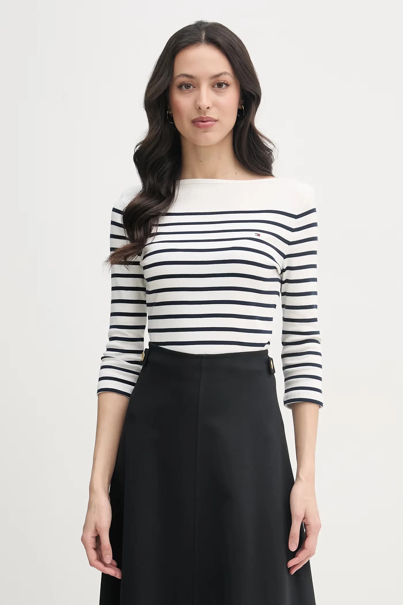 Женская хлопковая рубашка с длинным рукавом белая для женщин