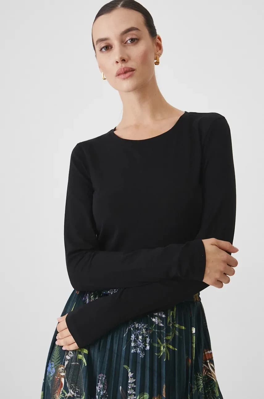 Лонгслив черный для женщин