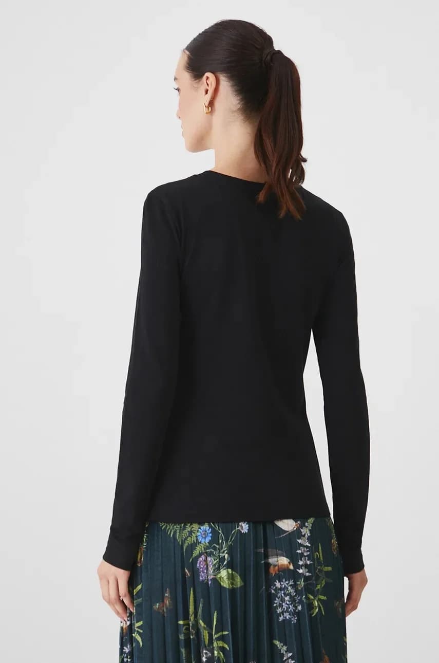 Лонгслив черный для женщин - фото 3