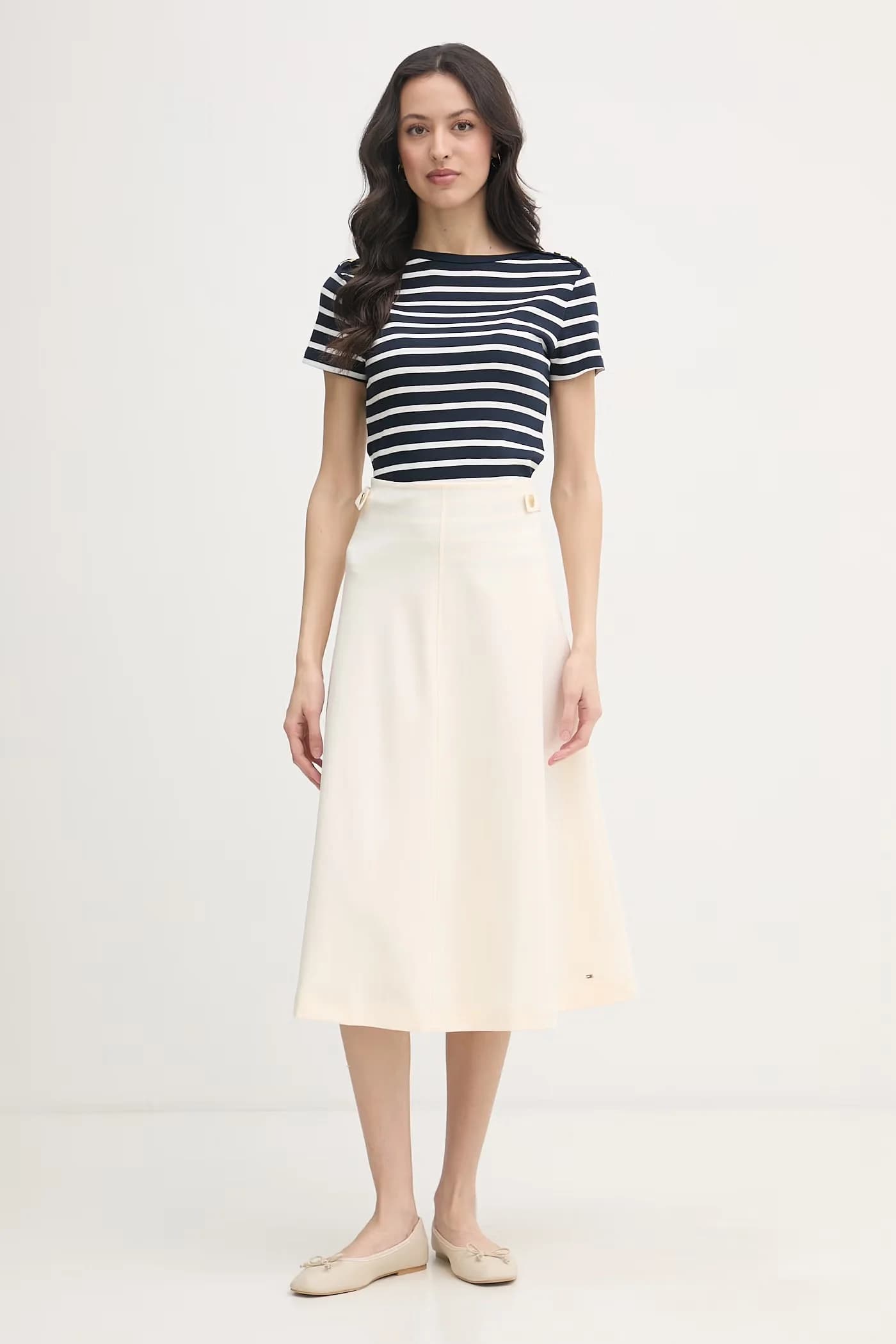 Женская хлопковая футболка военно-морской для женщин - фото 2