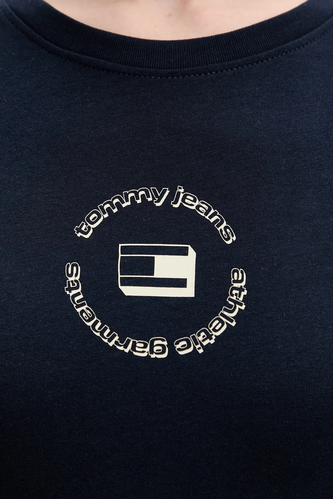 Базовая женская хлопковая футболка военно-морской для женщин - фото 5