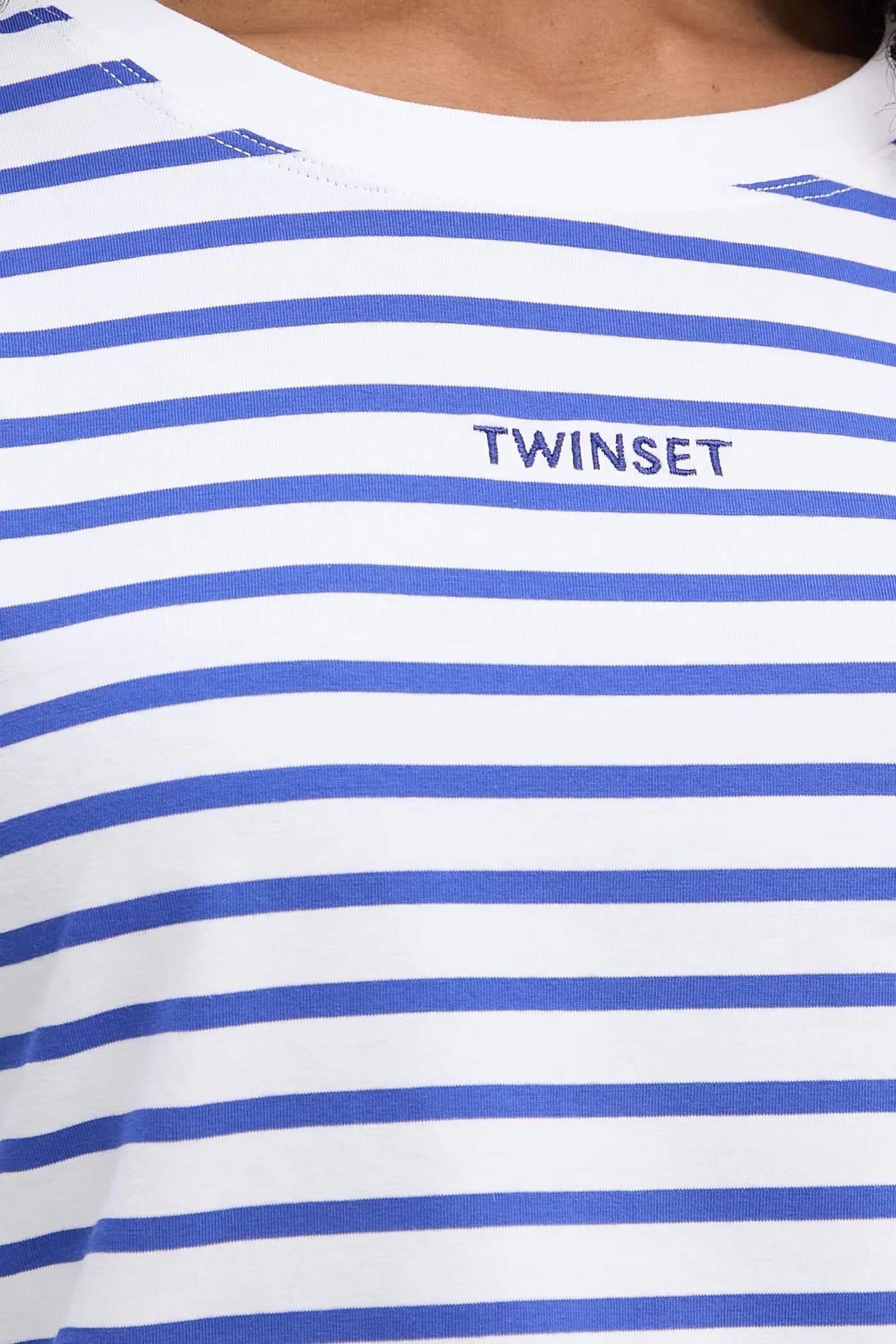 Женская хлопковая футболка с эластаном синяя для женщин - фото 5