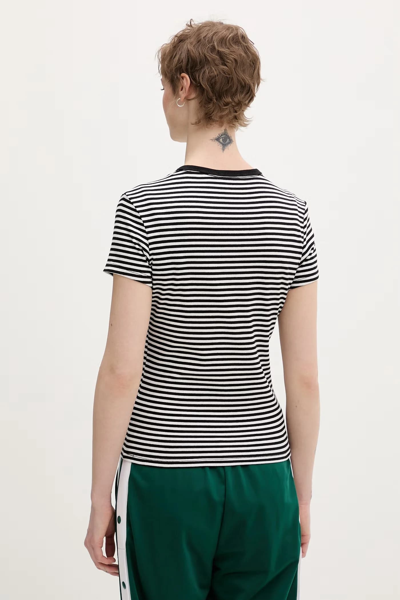 Базовая женская футболка из хлопка с эластаном, 2 пары - фото 5