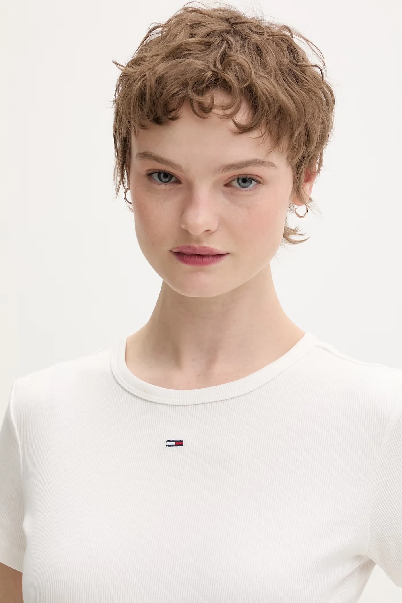 Базовая женская футболка из хлопка с эластаном, 2 пары - фото 6