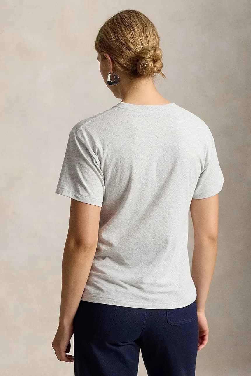 Женская хлопковая футболка серая для женщин - фото 2