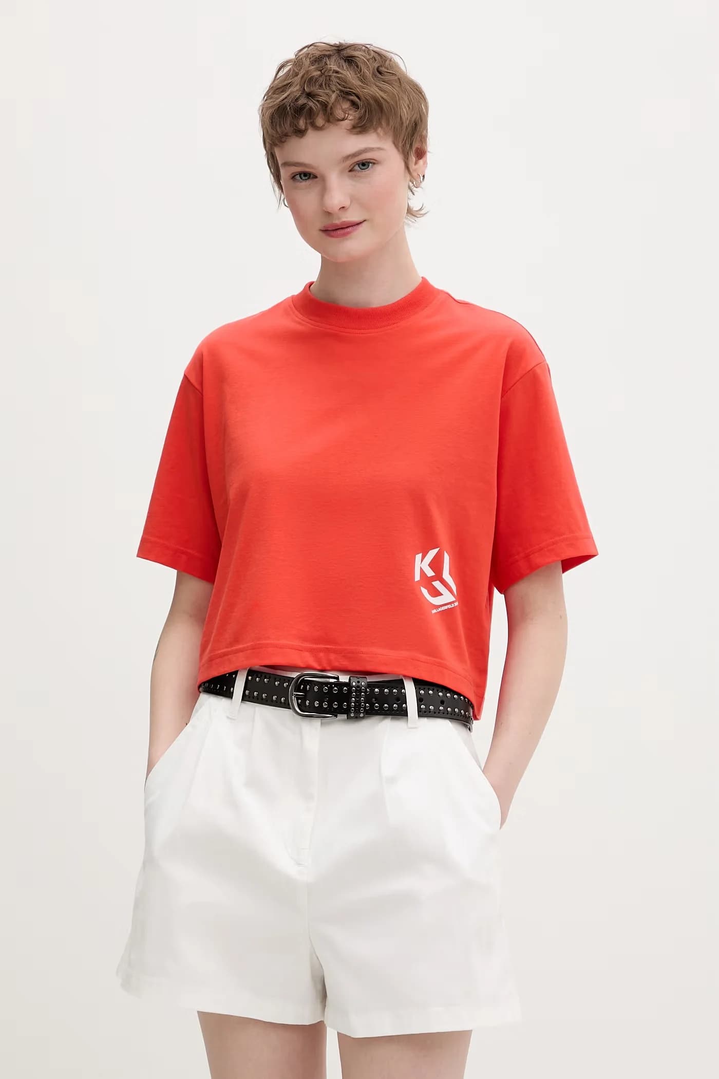 Хлопковая футболка апельсин для женщин