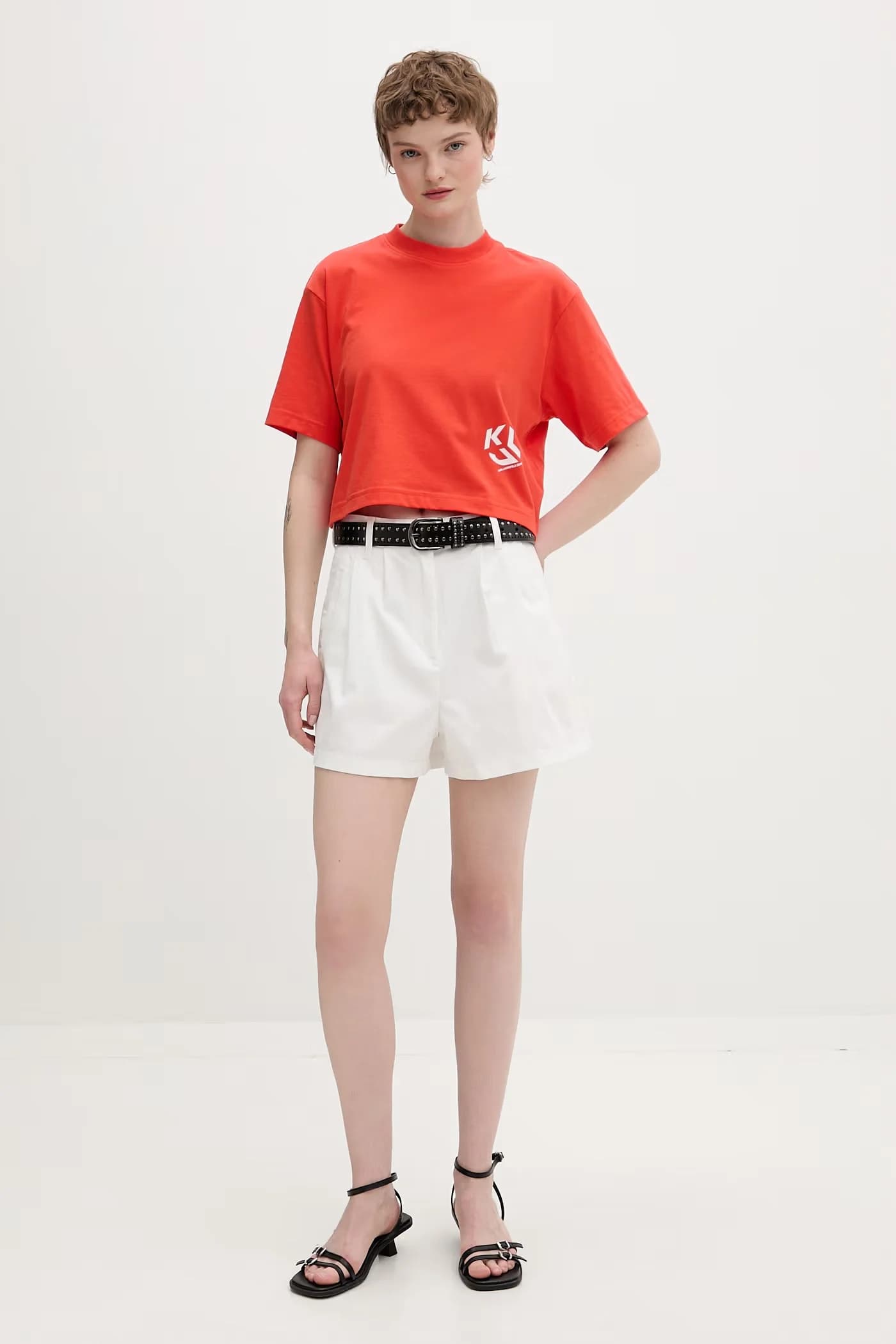 Хлопковая футболка апельсин для женщин - фото 2