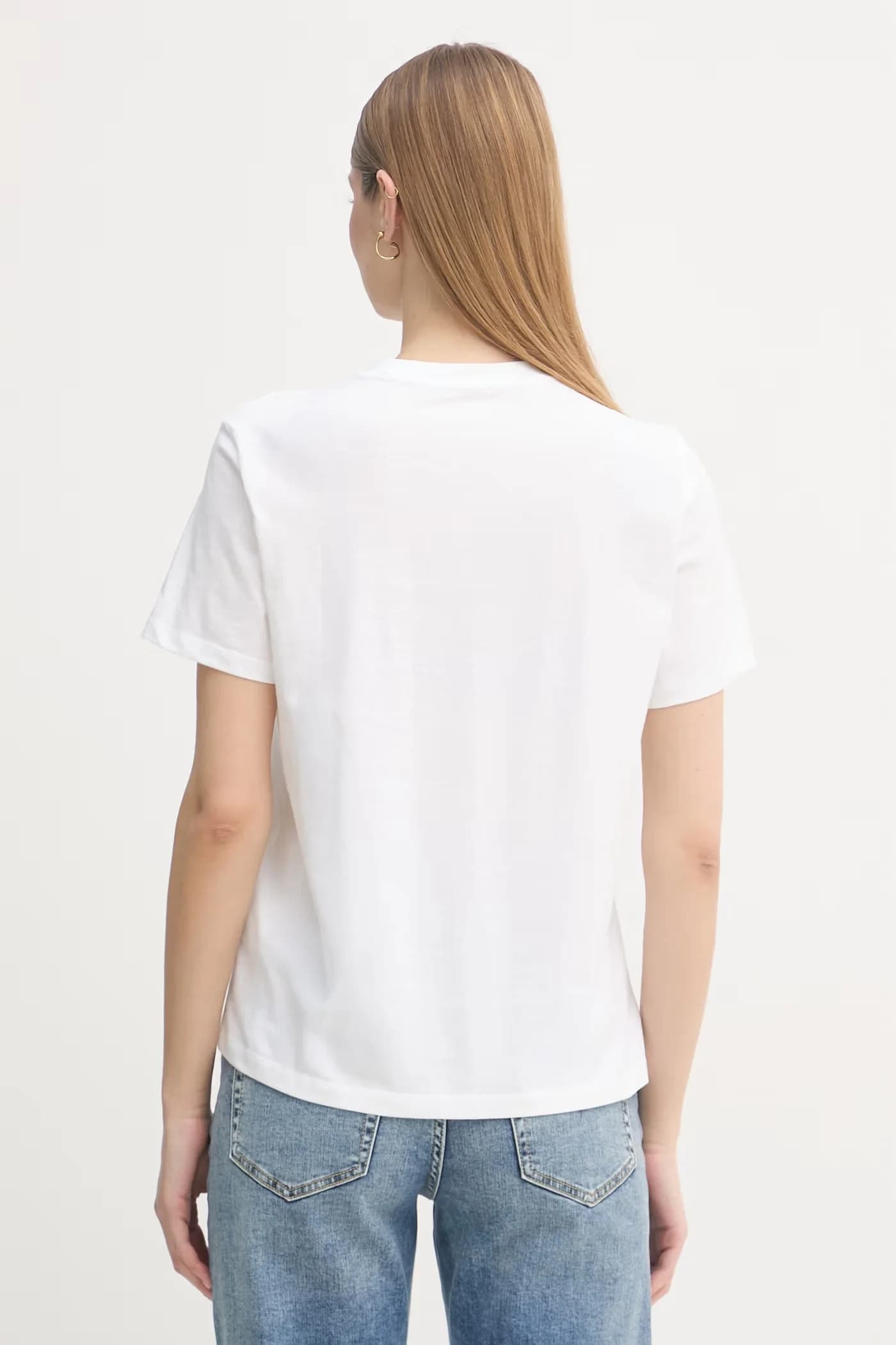 Женская хлопковая футболка белая для женщин - фото 3