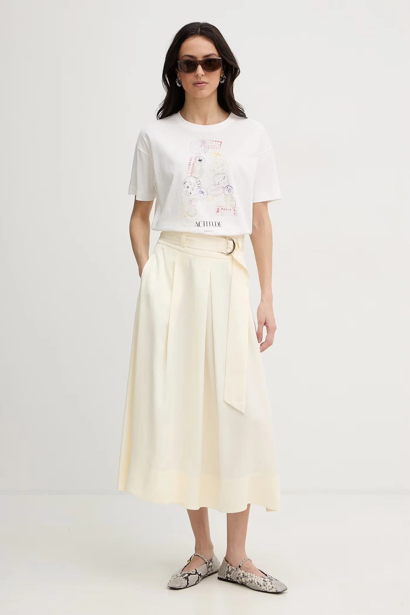 Женская хлопковая футболка белая для женщин - фото 2