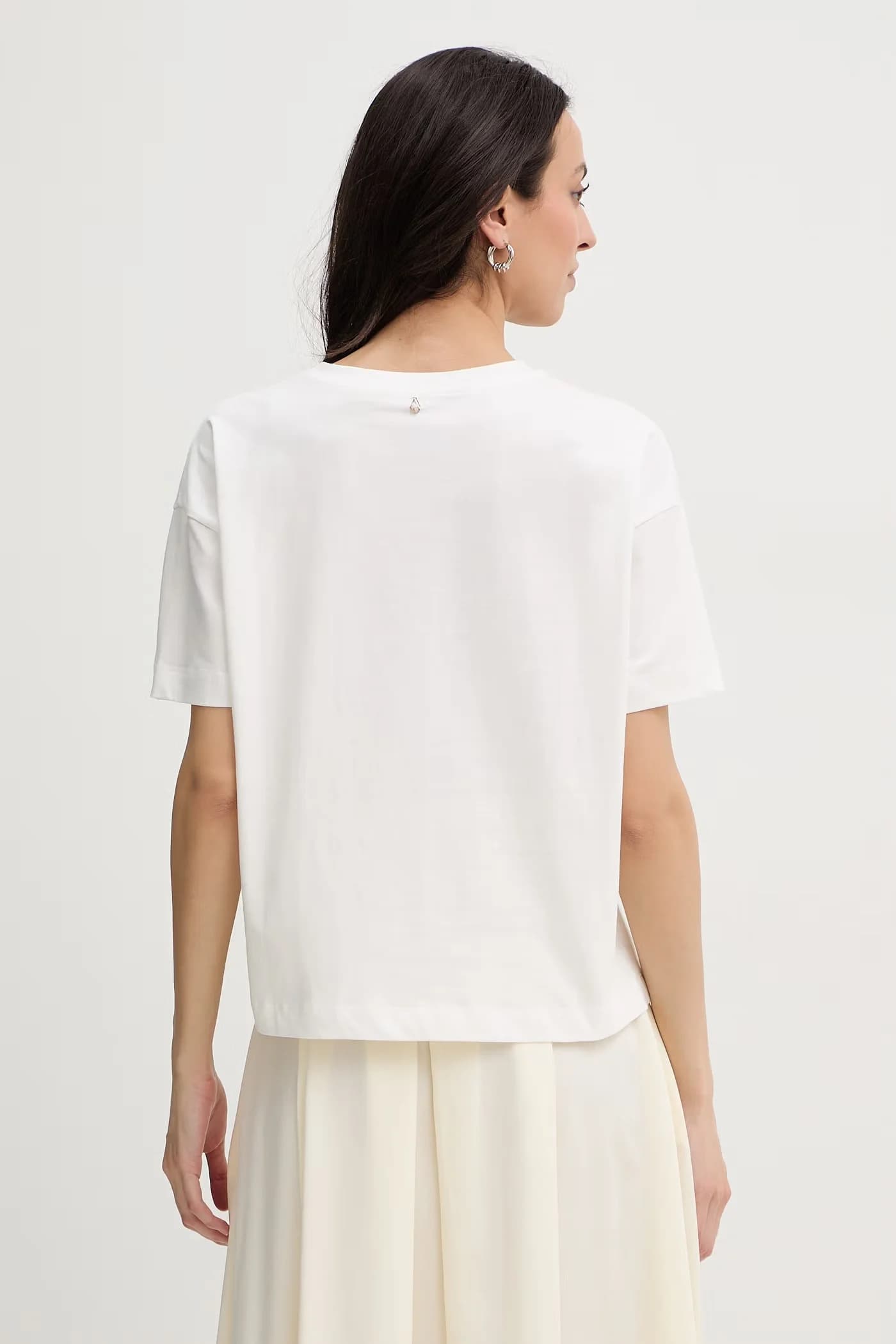 Женская хлопковая футболка белая для женщин - фото 3