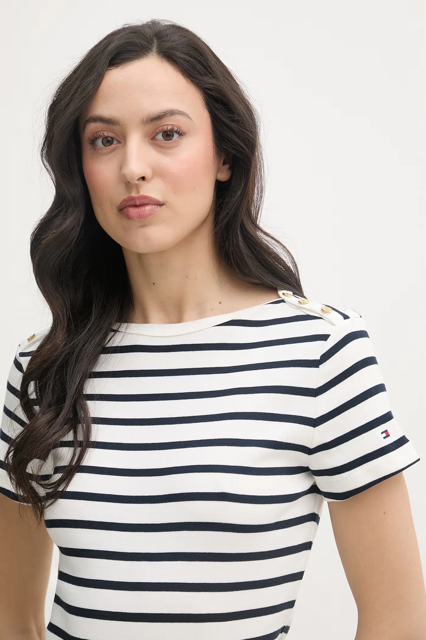 Женская хлопковая футболка бежевая для женщин - фото 4