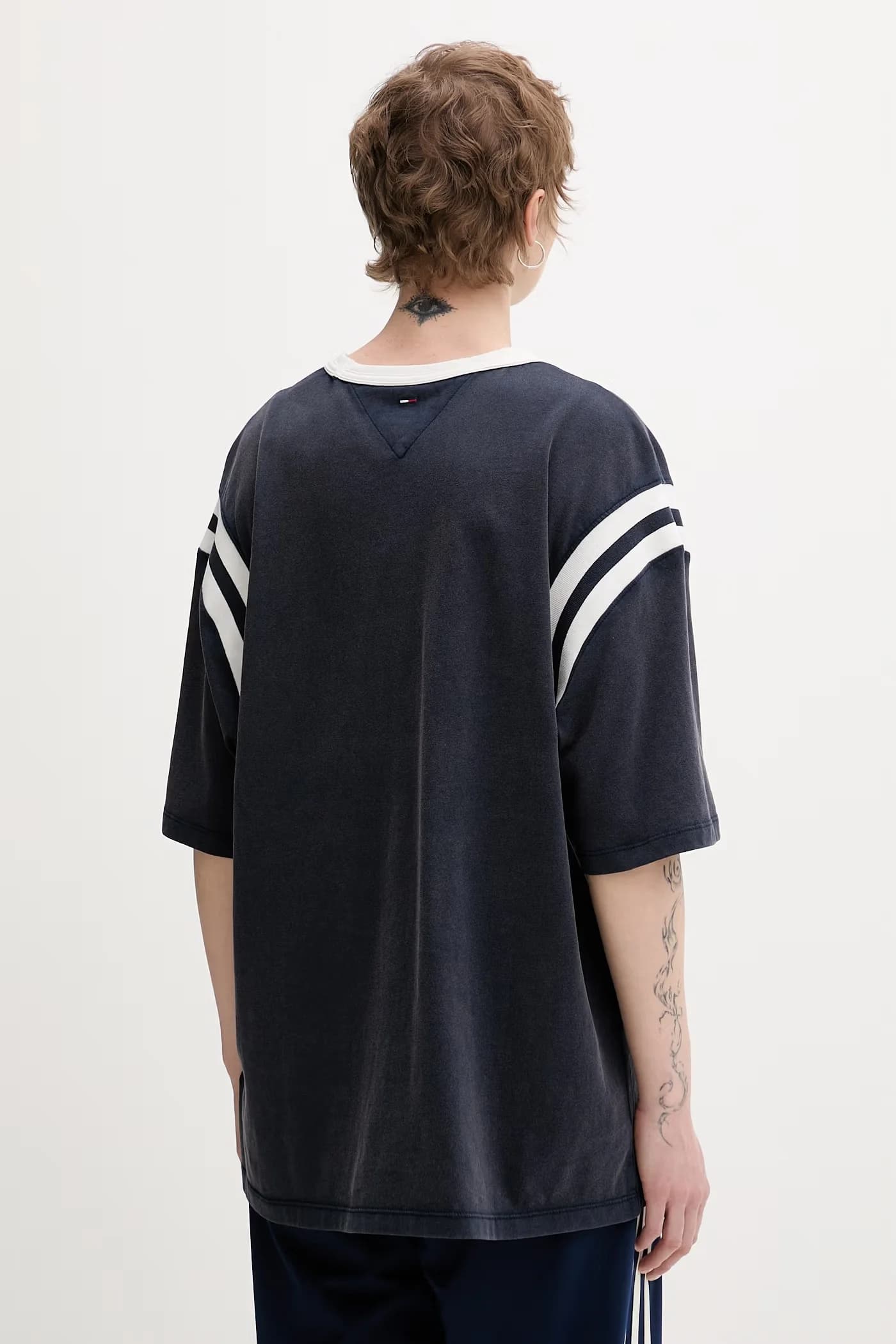 Женская хлопковая футболка военно-морской для женщин - фото 3