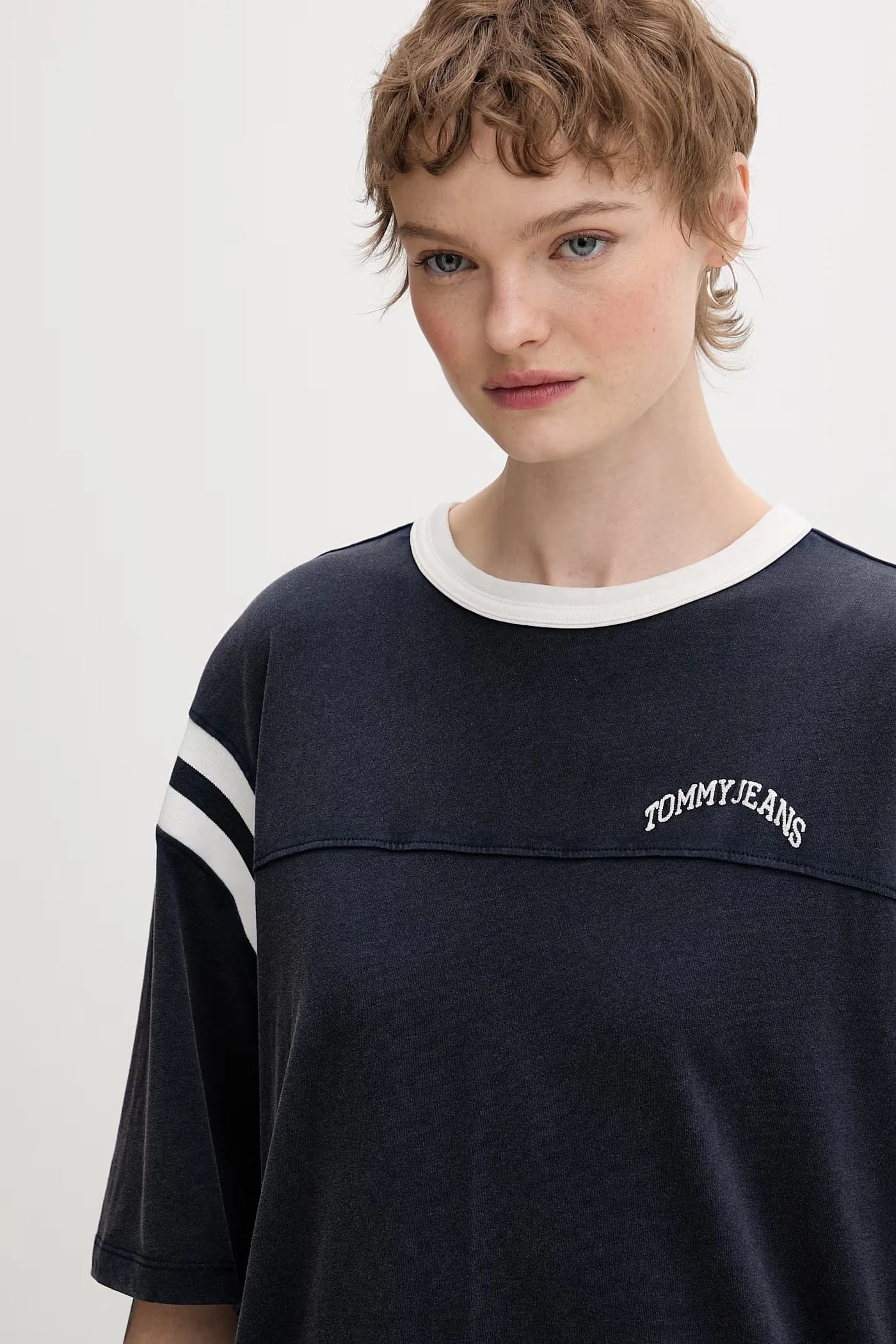 Женская хлопковая футболка военно-морской для женщин - фото 4