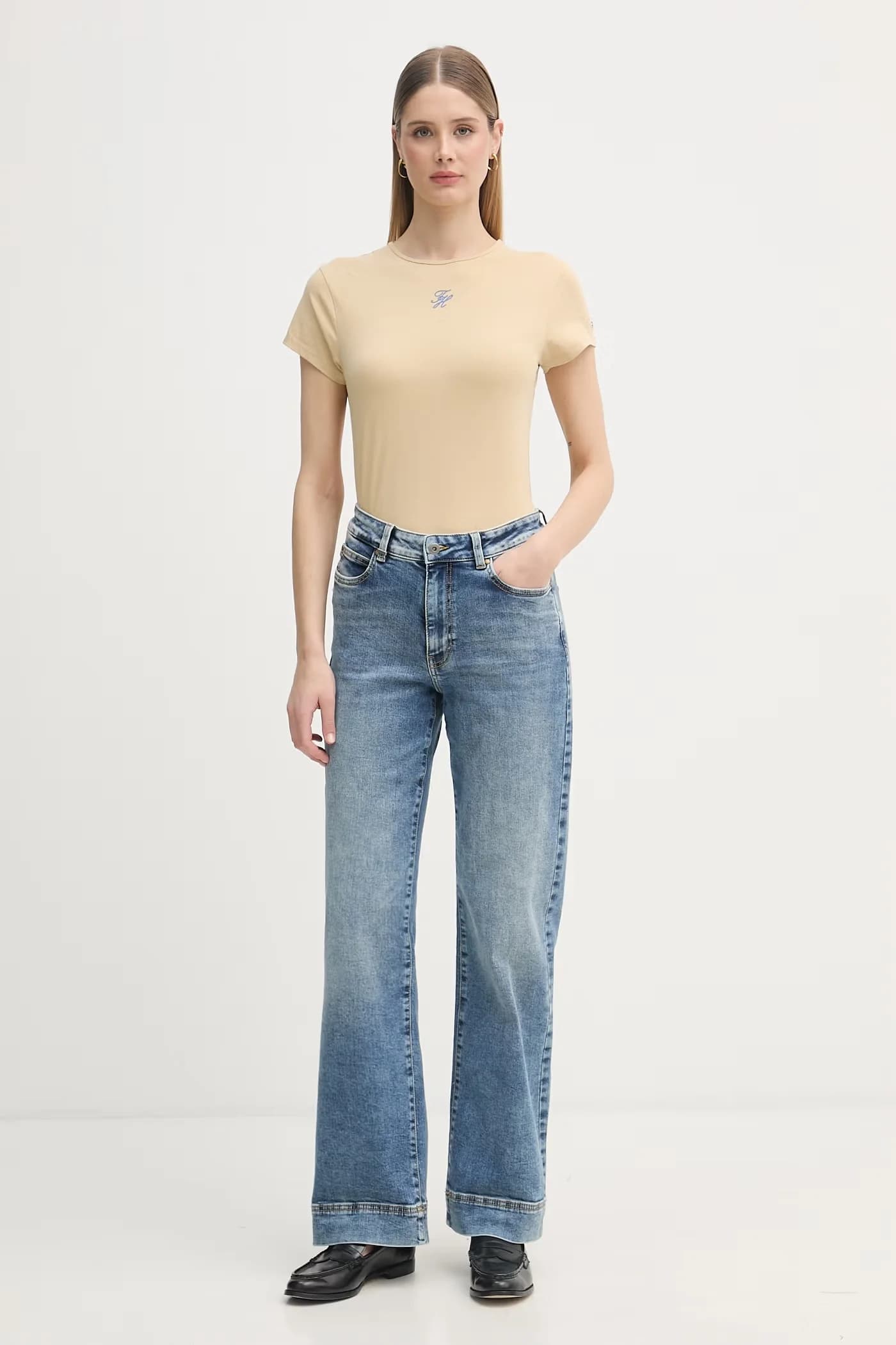 ЛЕТО женская футболка бежевая для женщин - фото 2