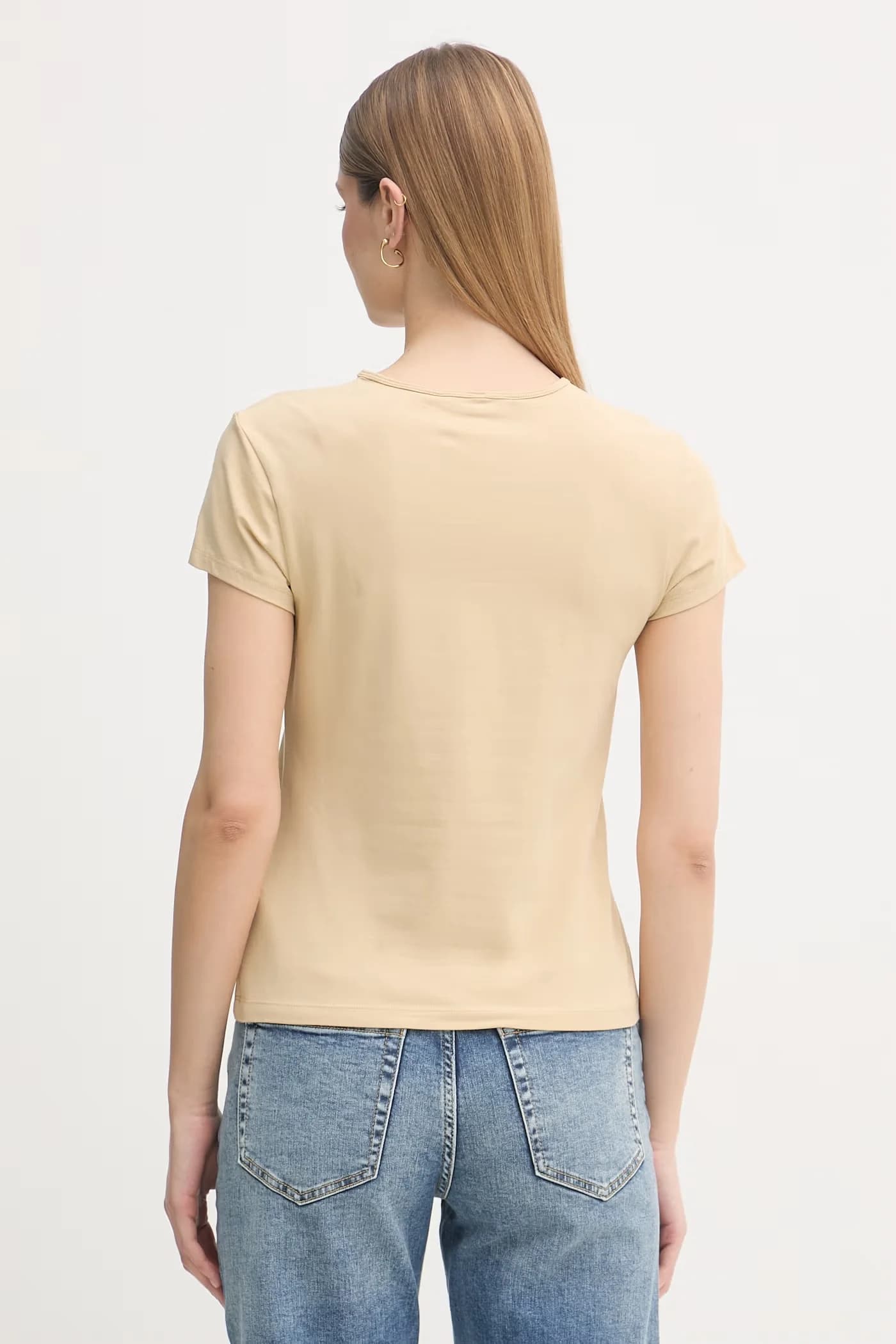 ЛЕТО женская футболка бежевая для женщин - фото 3