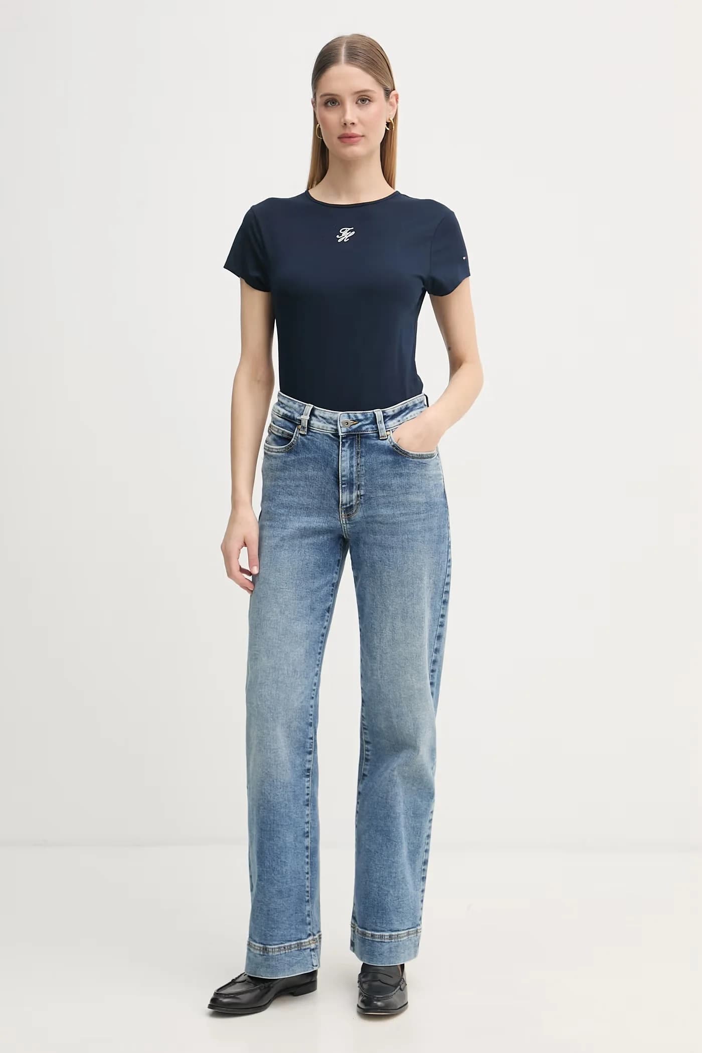 ЛЕТО женская футболка военно-морской для женщин - фото 2