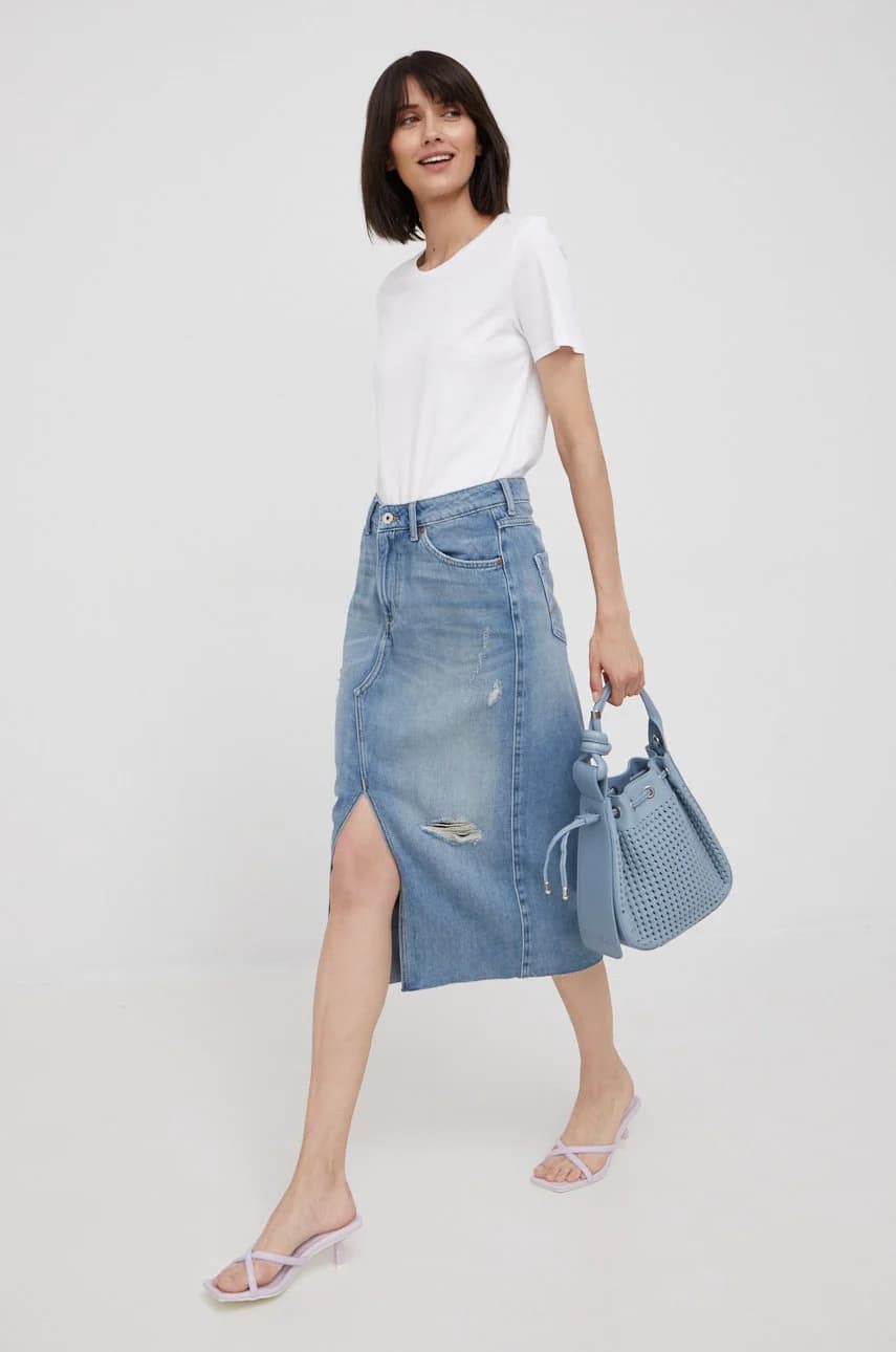 Хлопковая футболка белая для женщин - фото 2