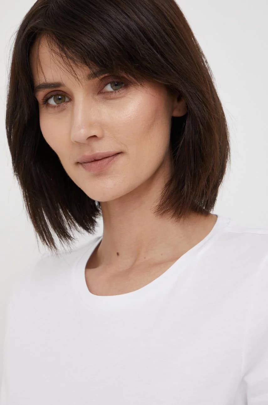 Хлопковая футболка белая для женщин - фото 4