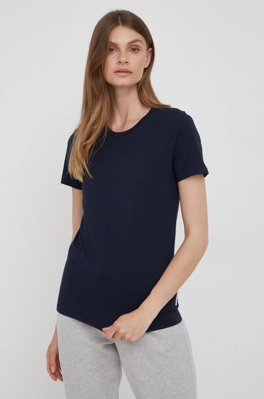 Хлопковая футболка военно-морской для женщин