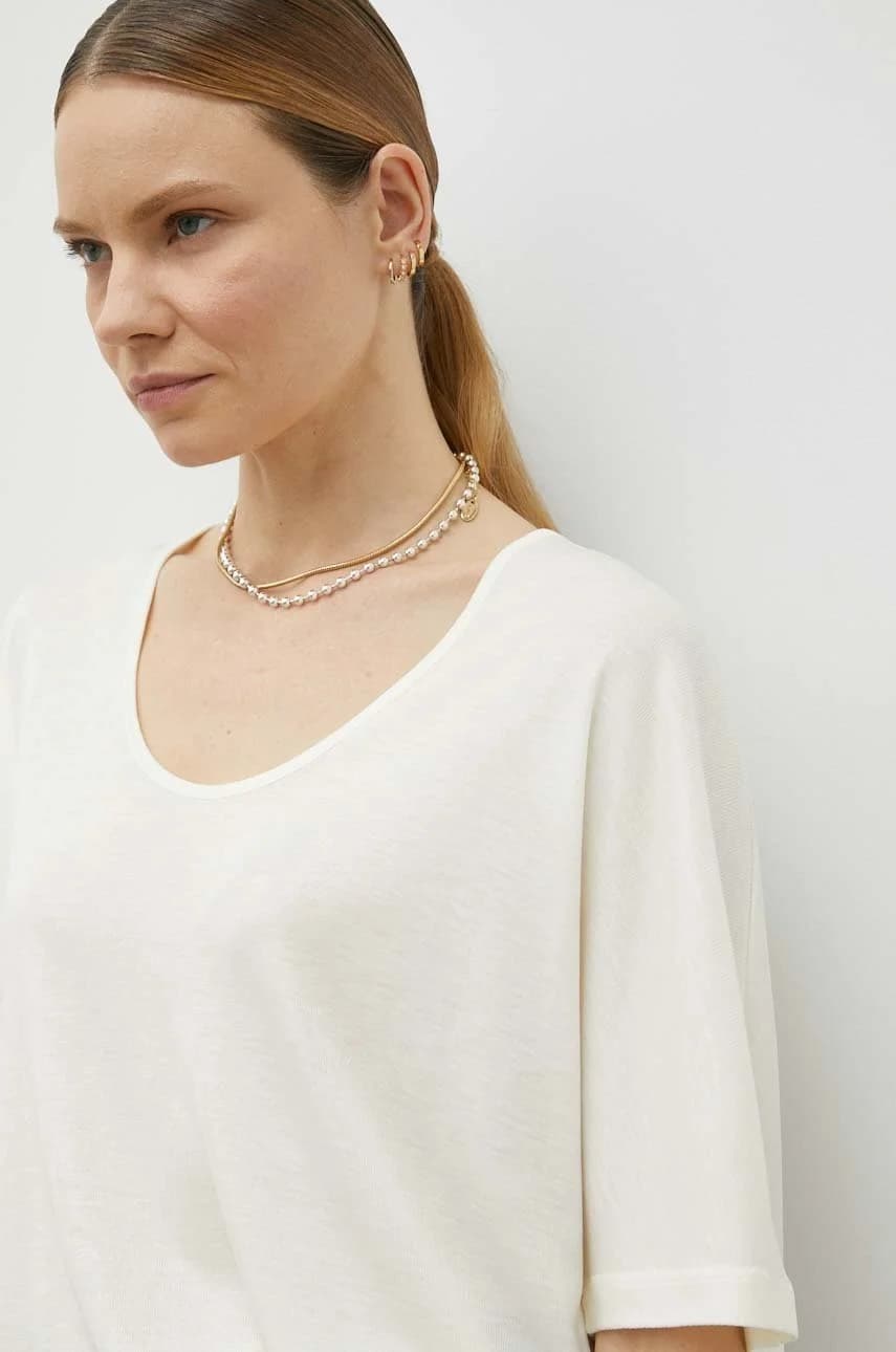 футболка бежевая для женщин - фото 4