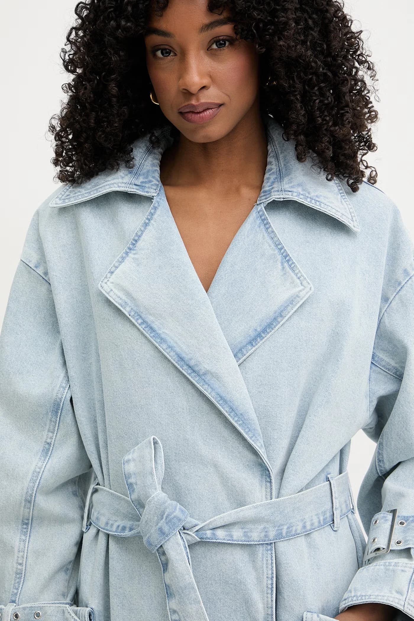 Женский джинсовый тренч - фото 4