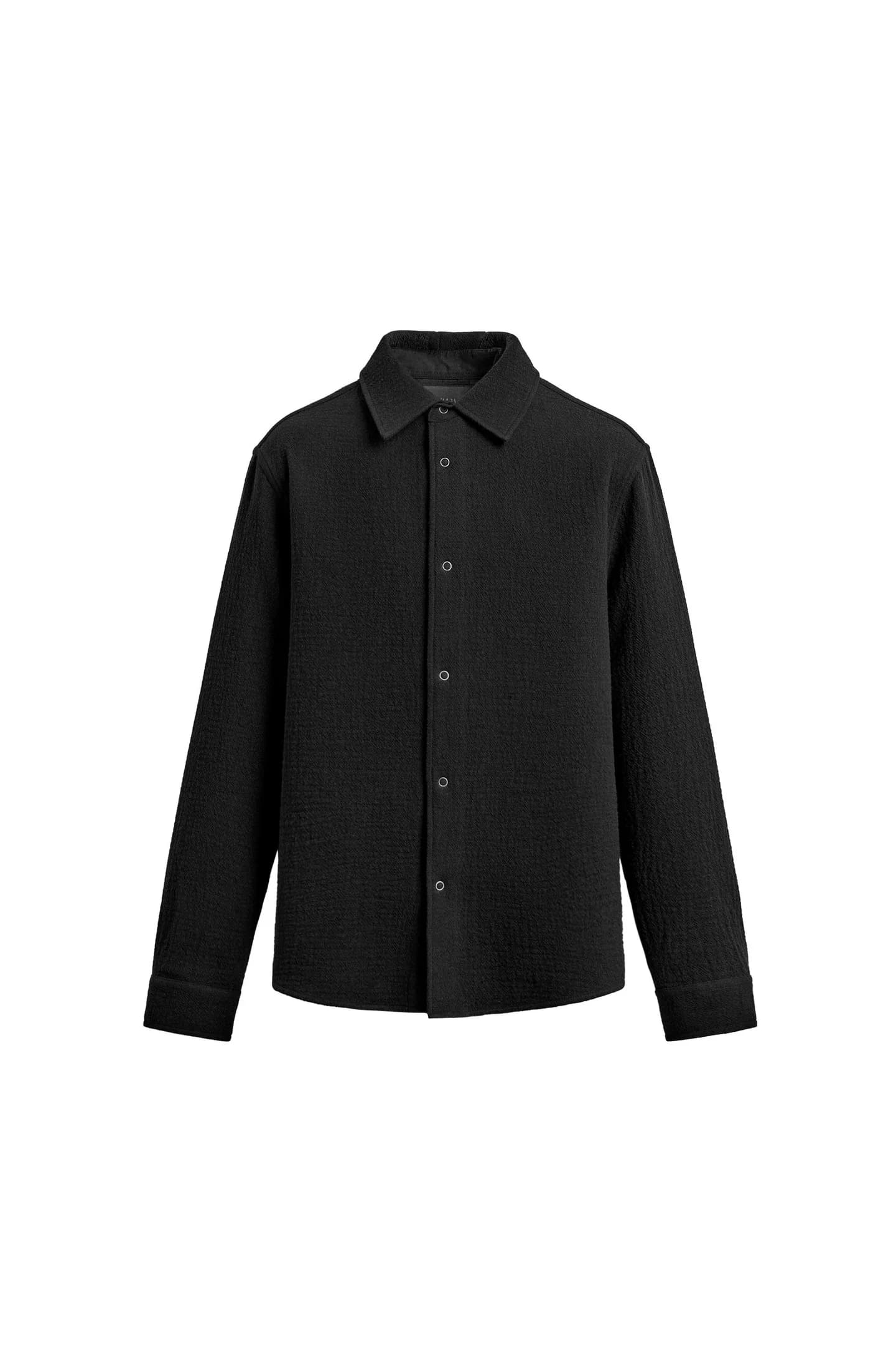 КУРТКА-РУБАШКА СВОБОДНОГО КРАЯ ИЗ СТРУКТУРНОЙ ТКАНИ - фото 3