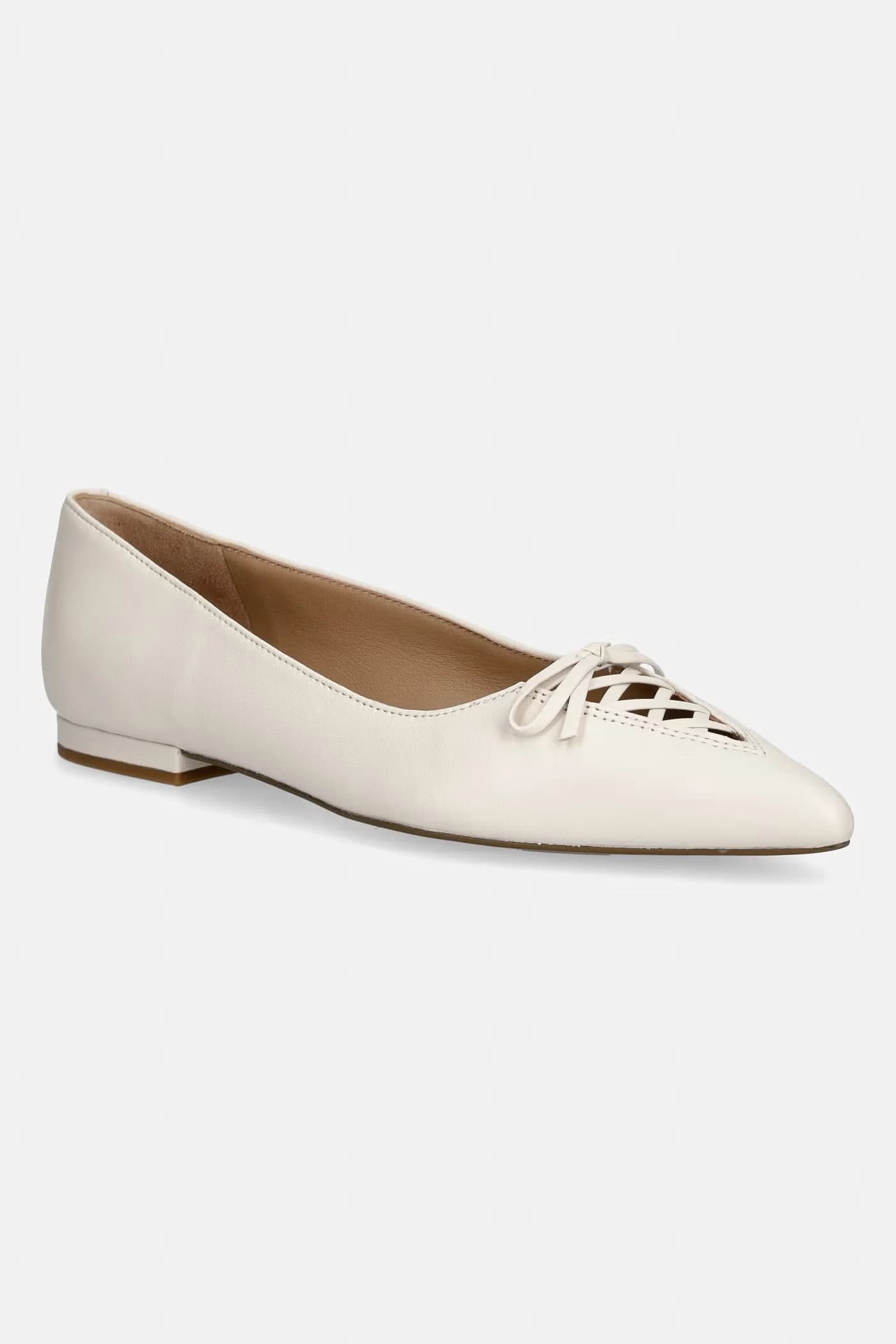 Кожаные балетки London на шнуровке