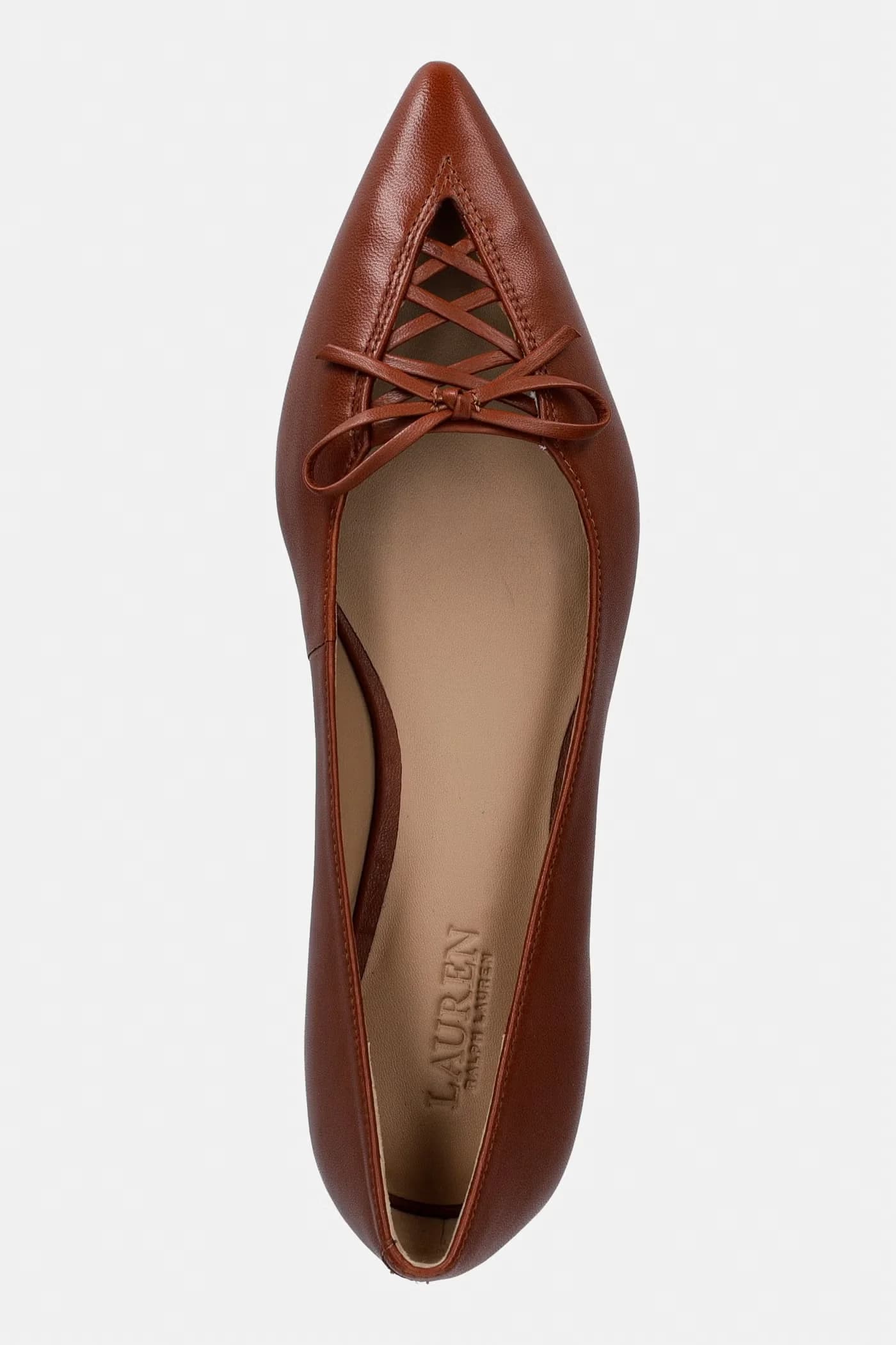 Кожаные балетки London на шнуровке - фото 4