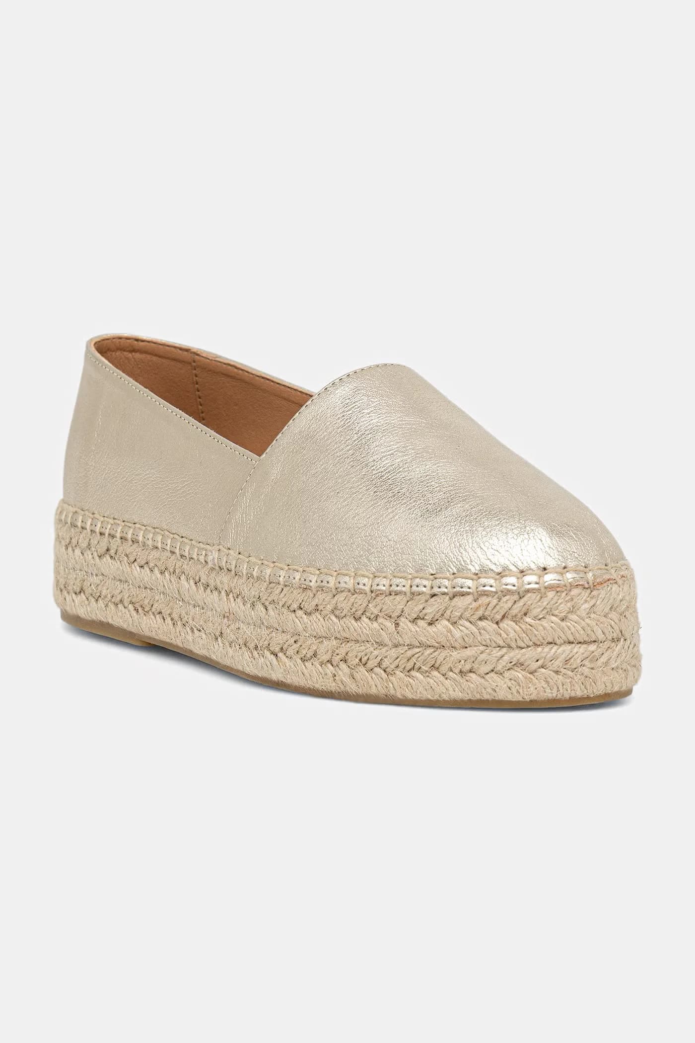 Женские кожаные эспадрильи на платформе - фото 2