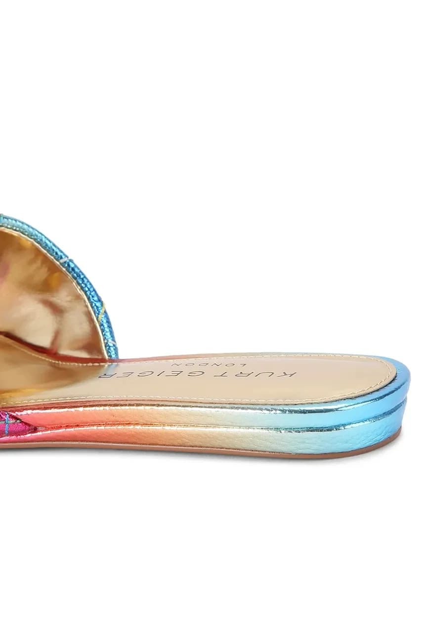 Женские кожаные тапочки Kensington Flat Sandal - фото 2