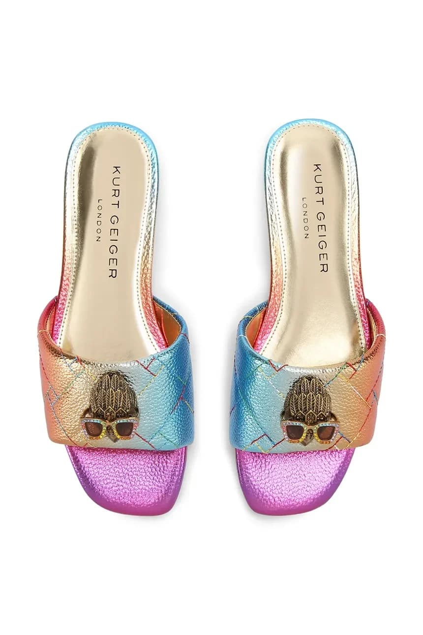 Женские кожаные тапочки Kensington Flat Sandal - фото 3