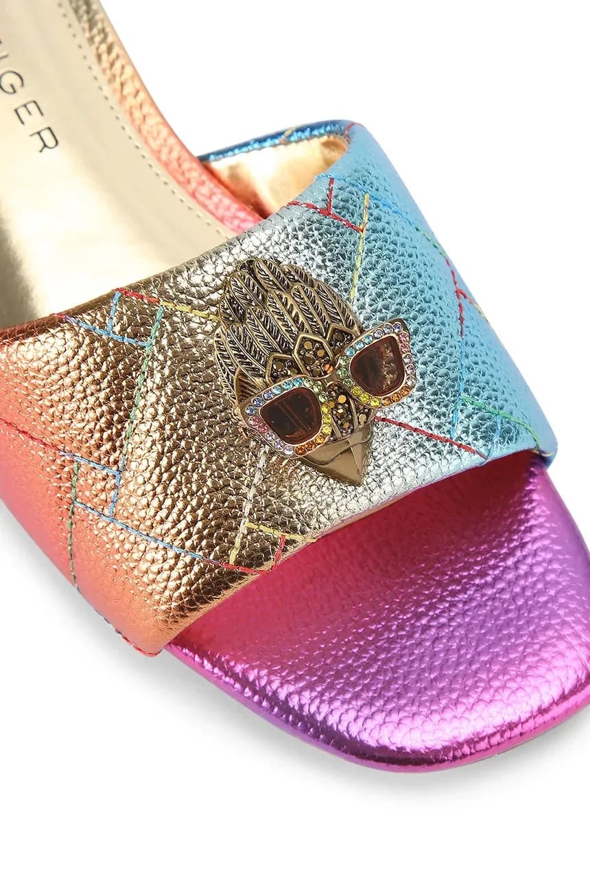 Женские кожаные тапочки Kensington Flat Sandal - фото 4