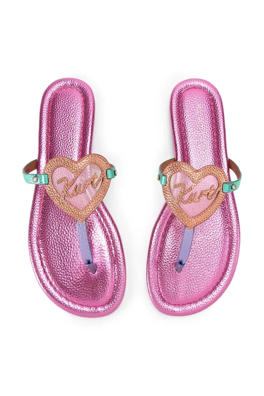 Женские кожаные шлепанцы Kurt Heart T Bar Flat - фото 2