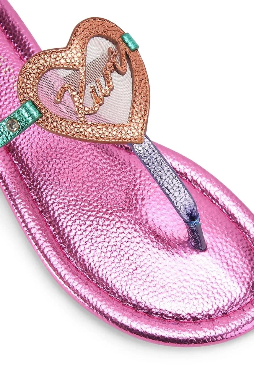 Женские кожаные шлепанцы Kurt Heart T Bar Flat - фото 4