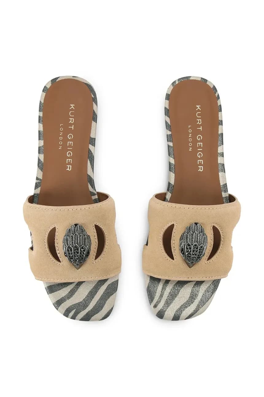 Женские кожаные шлепанцы Eagle Cut Out Flat Sdl - фото 2