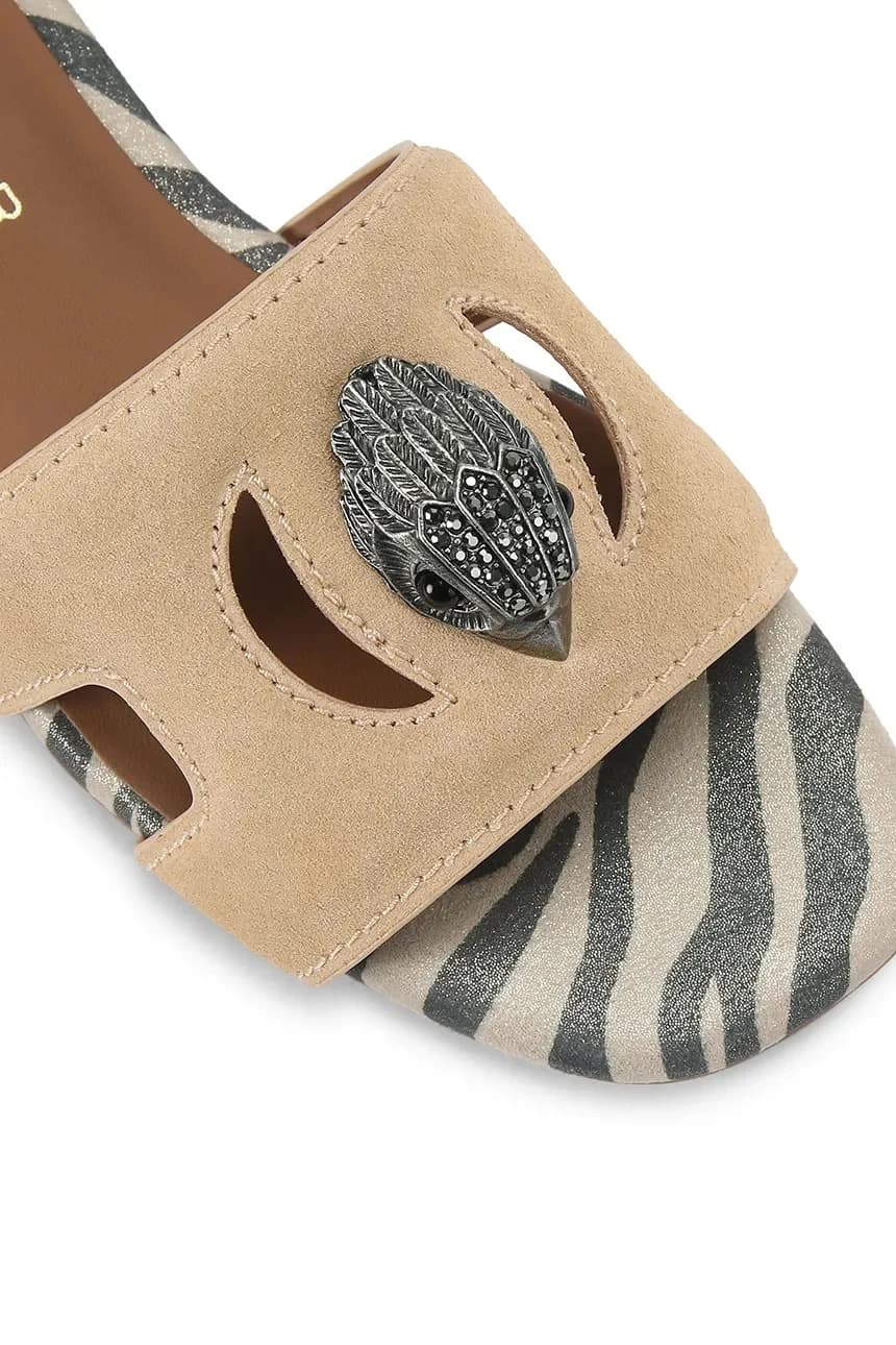 Женские кожаные шлепанцы Eagle Cut Out Flat Sdl - фото 4