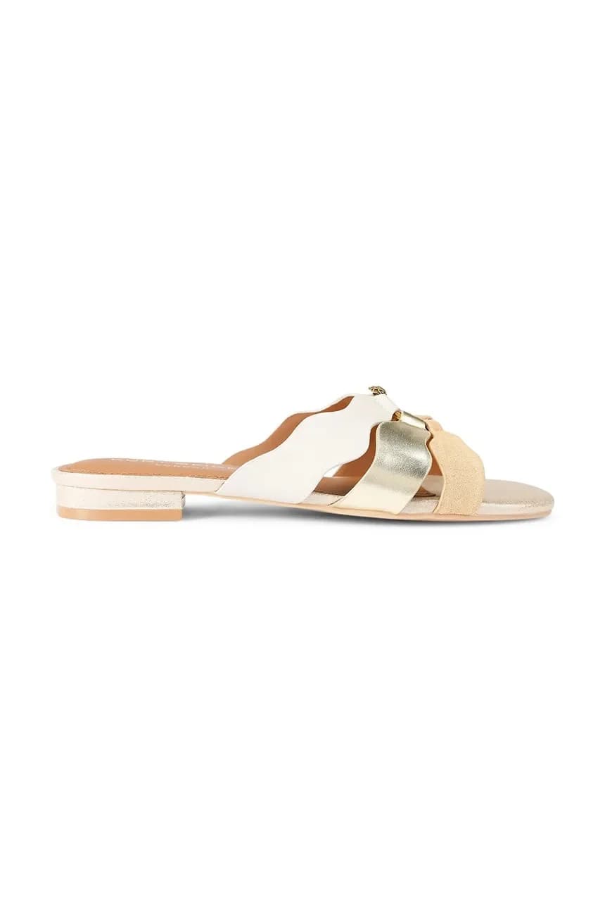 Женские кожаные тапочки Sun Wave Flat Sandal