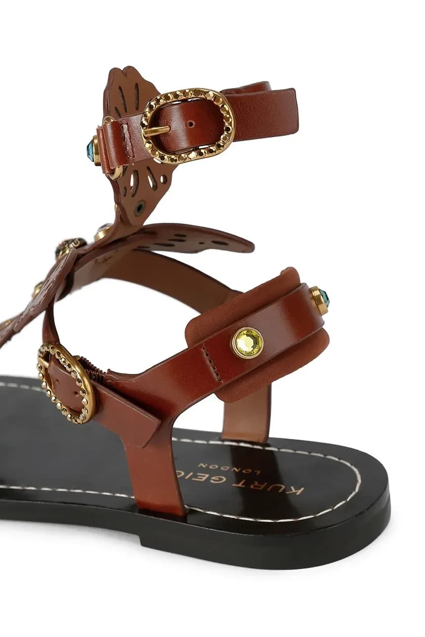 Женские кожаные римские сандалии Boho Butterfly Gladiator - фото 3