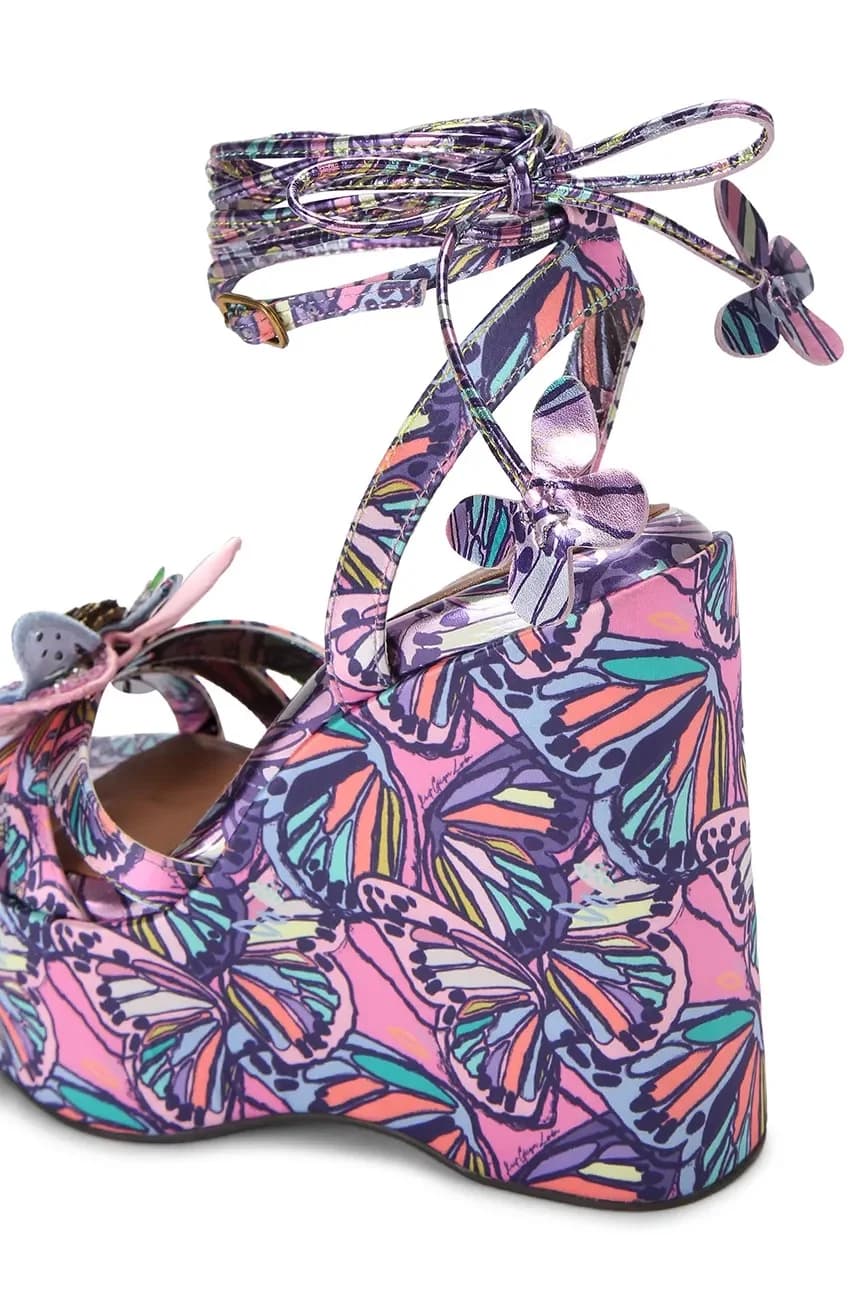 Босоножки на танкетке с завязками на щиколотке Butterfly - фото 3